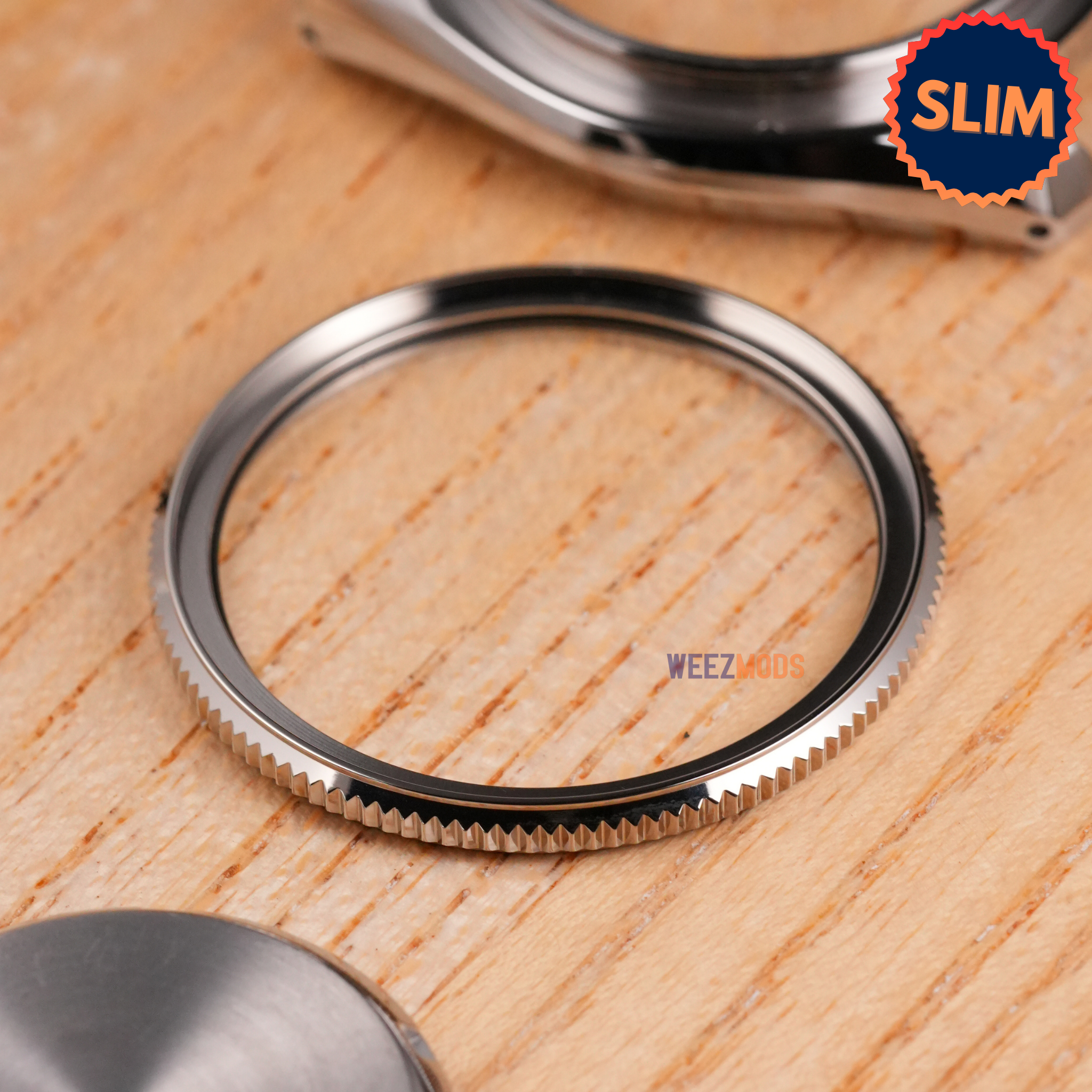 SKX007/SRPD Slim Coin Edge Bezel: Polished Silver