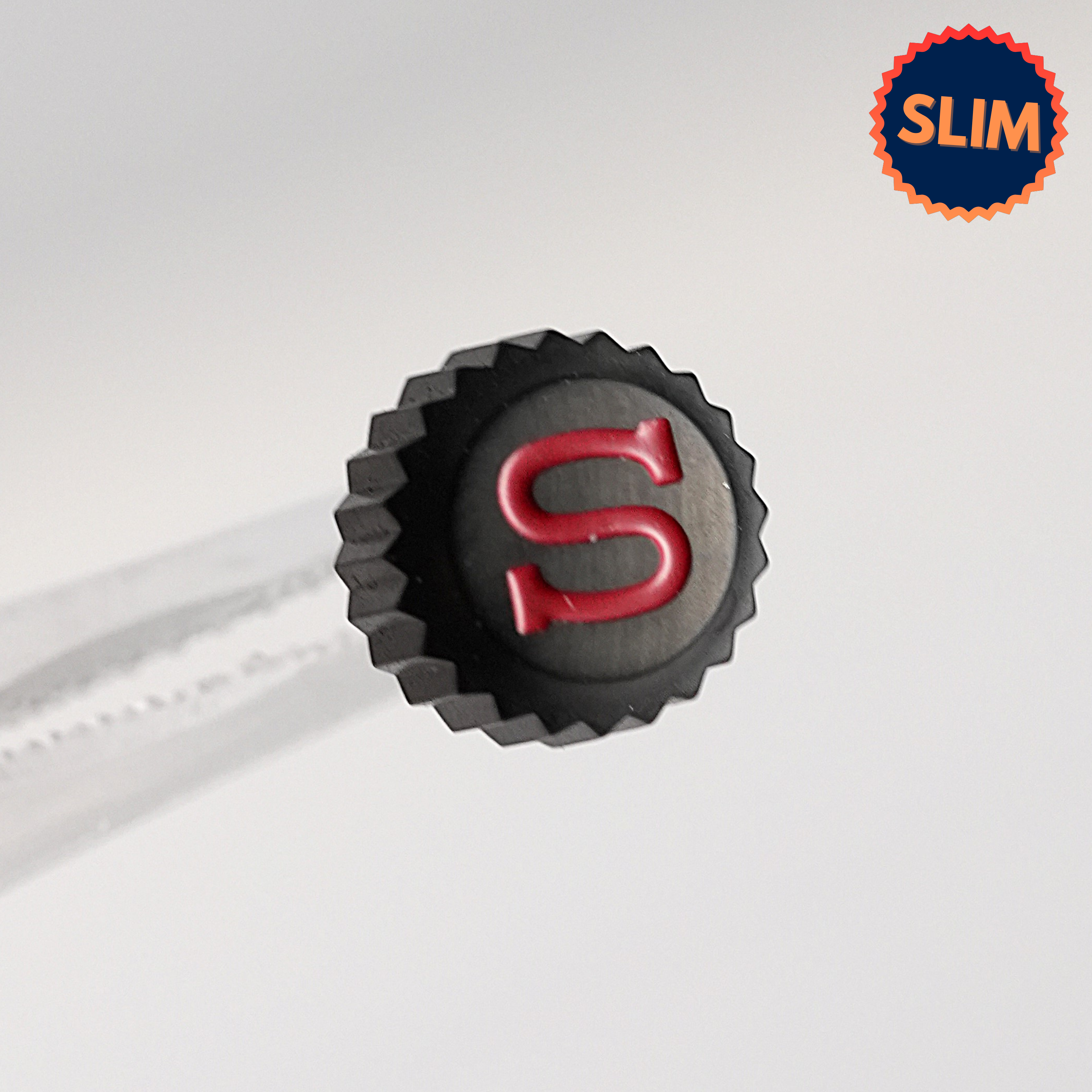 SKX007 Slim Crown: Matte Black with Red S