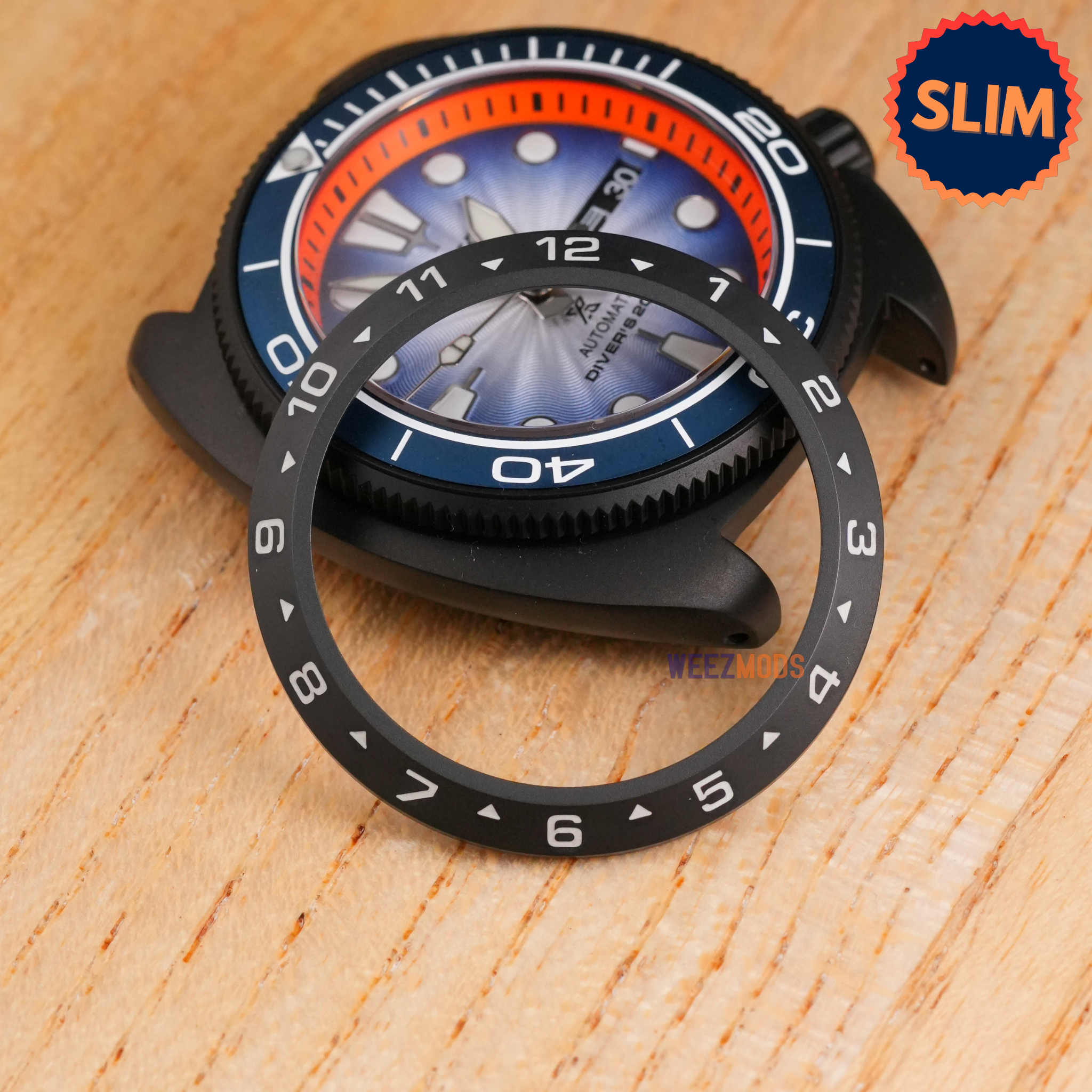 Dual-Time Pilot Bezel: Black Brushed with Luminous