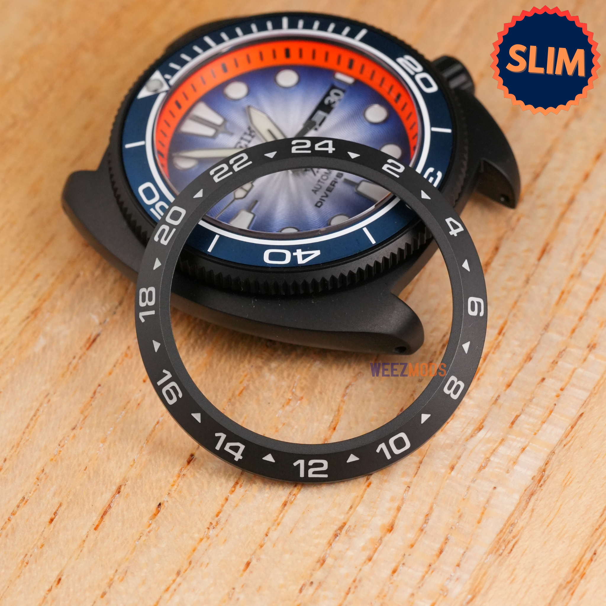 GMT Pilot Bezel: Black Brushed with Luminous