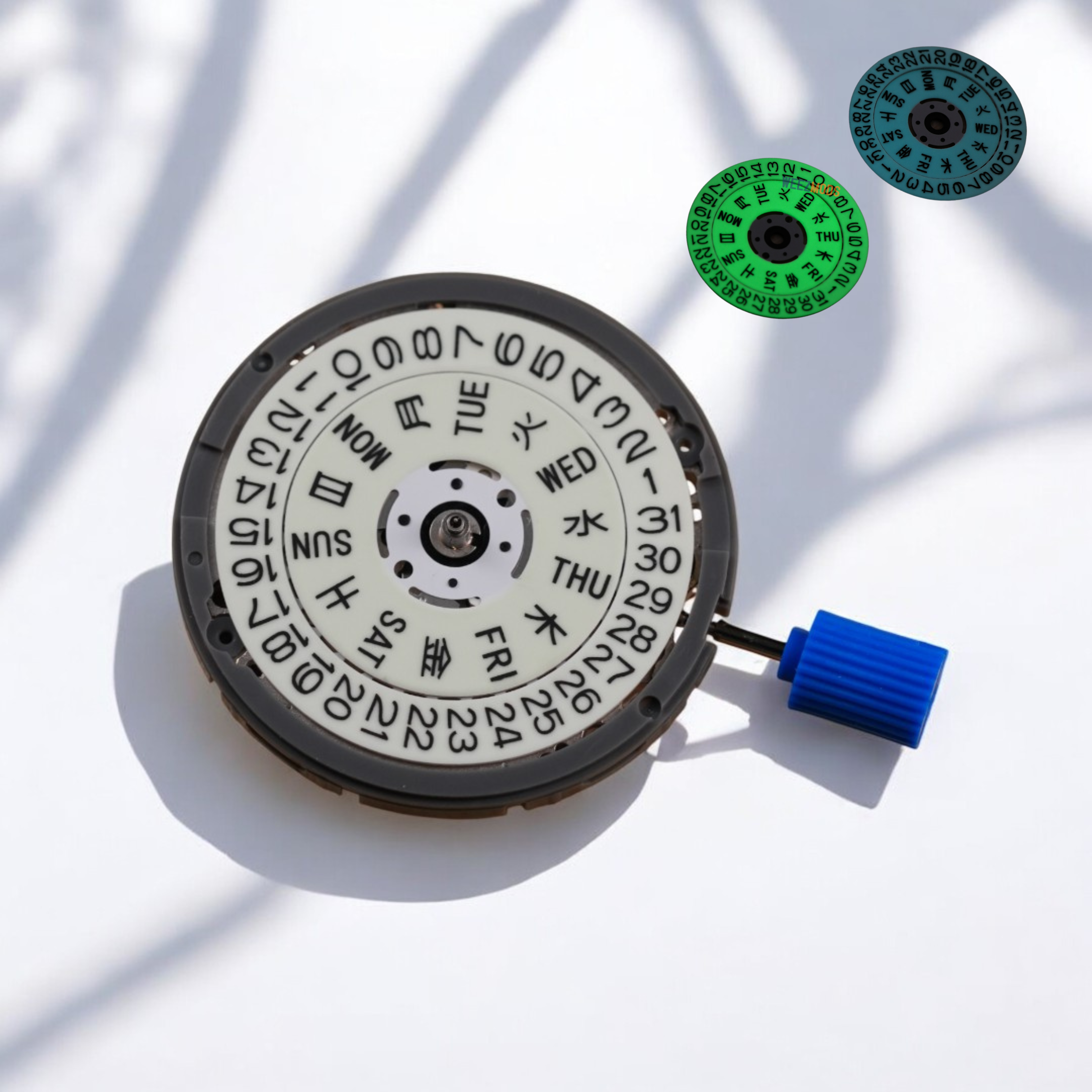 3:80" White Kanji: Seiko NH36A Automatic Movement (Luminious)