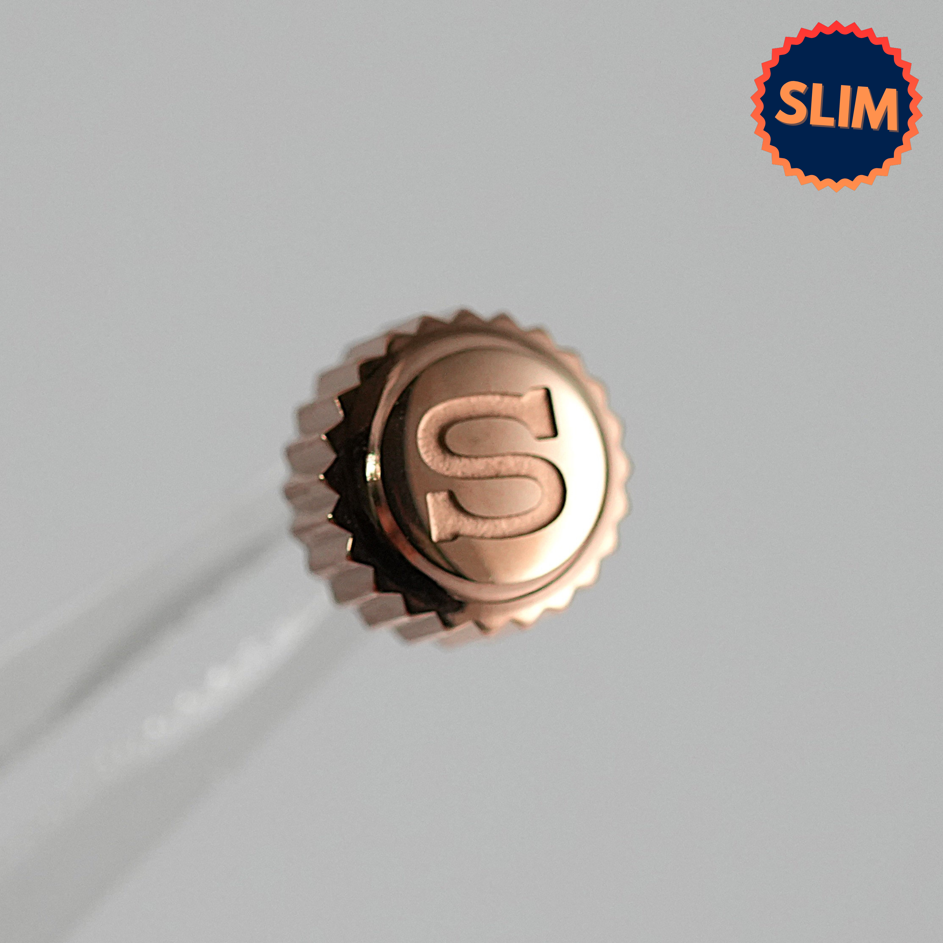 SKX007 Silm Crown: Polished Rose Gold with S