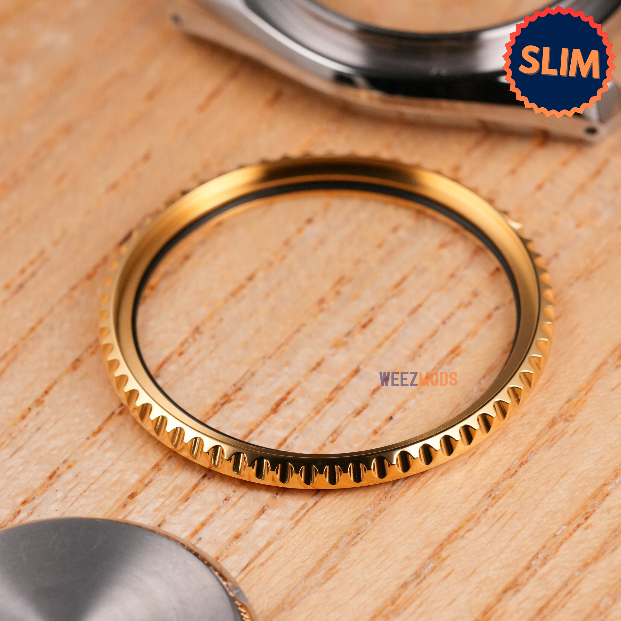 SKX007/SRPD Slim Sub Bezel: Polished Gold