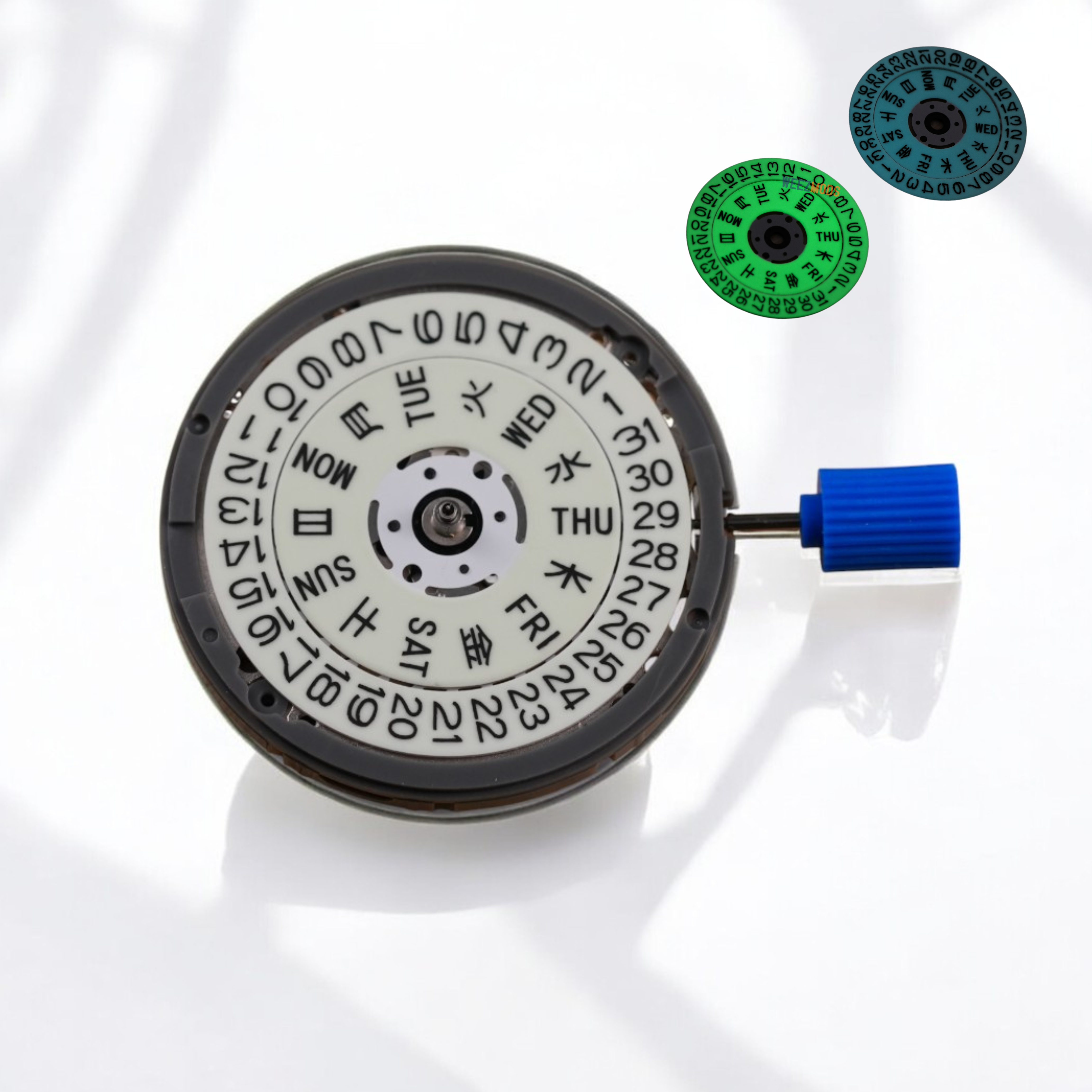 3:00" White Kanji: Seiko NH36A Automatic Movement (Luminious)