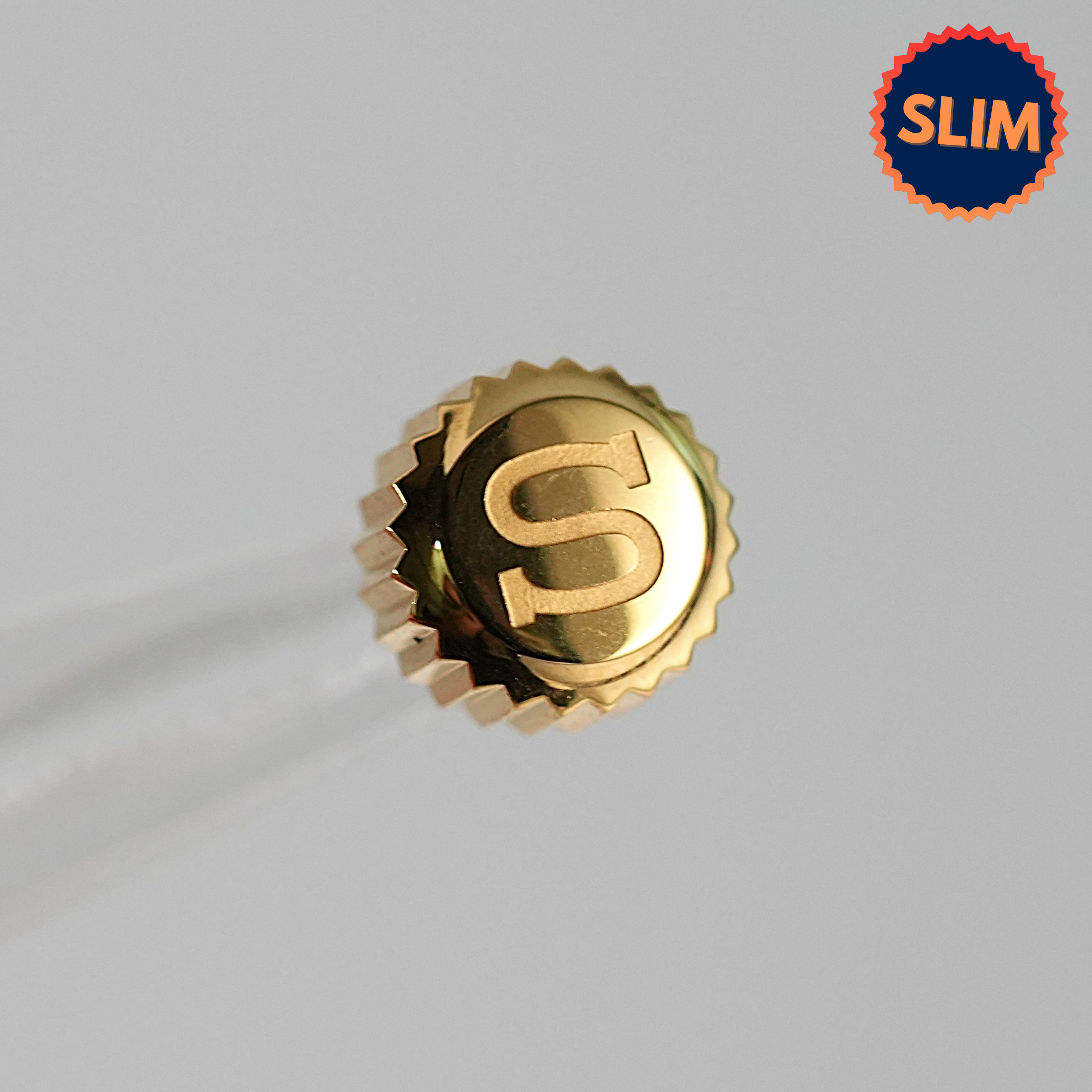 SKX007 Silm Crown: Polished Gold with S