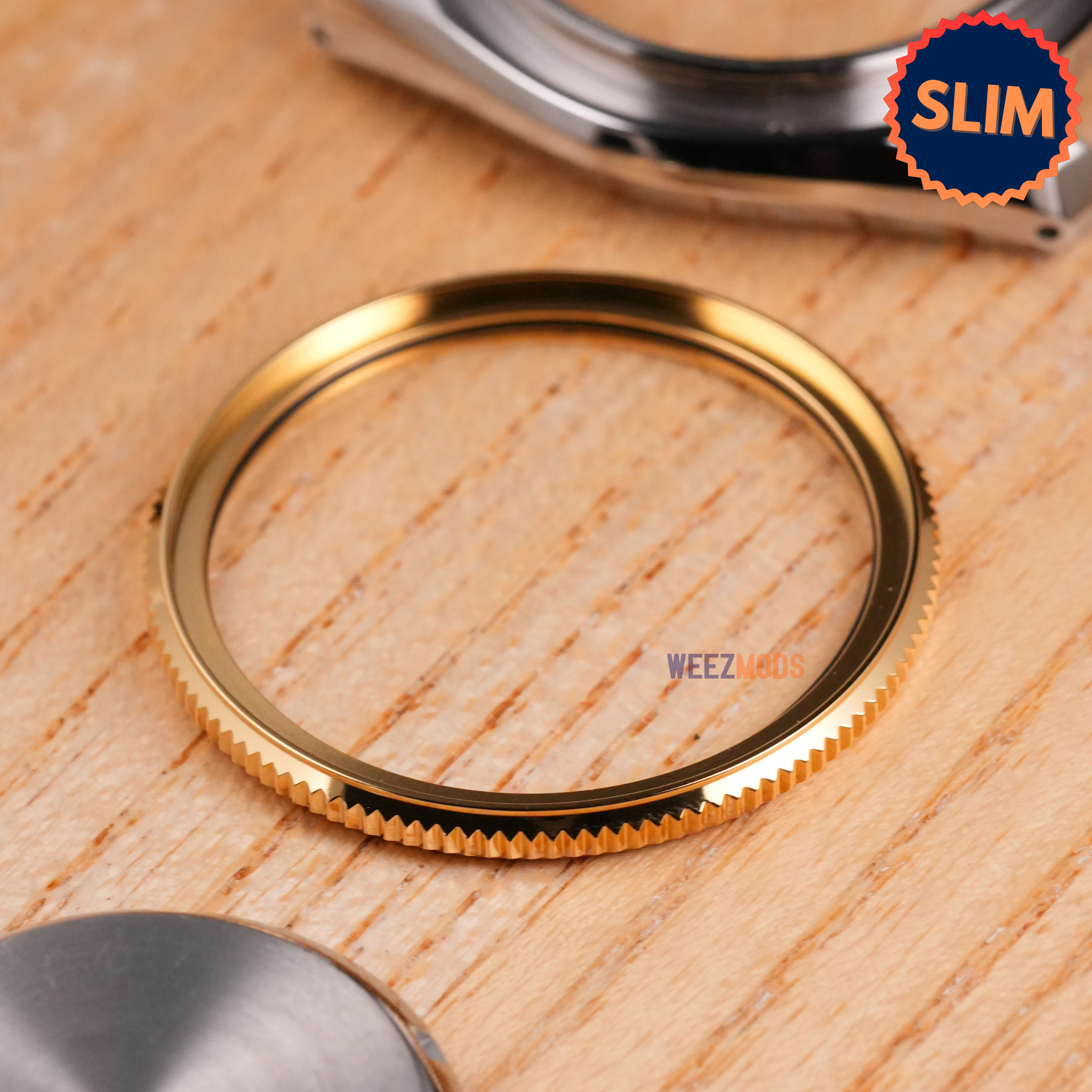 SKX007/SRPD Slim Coin Edge Bezel: Polished Gold