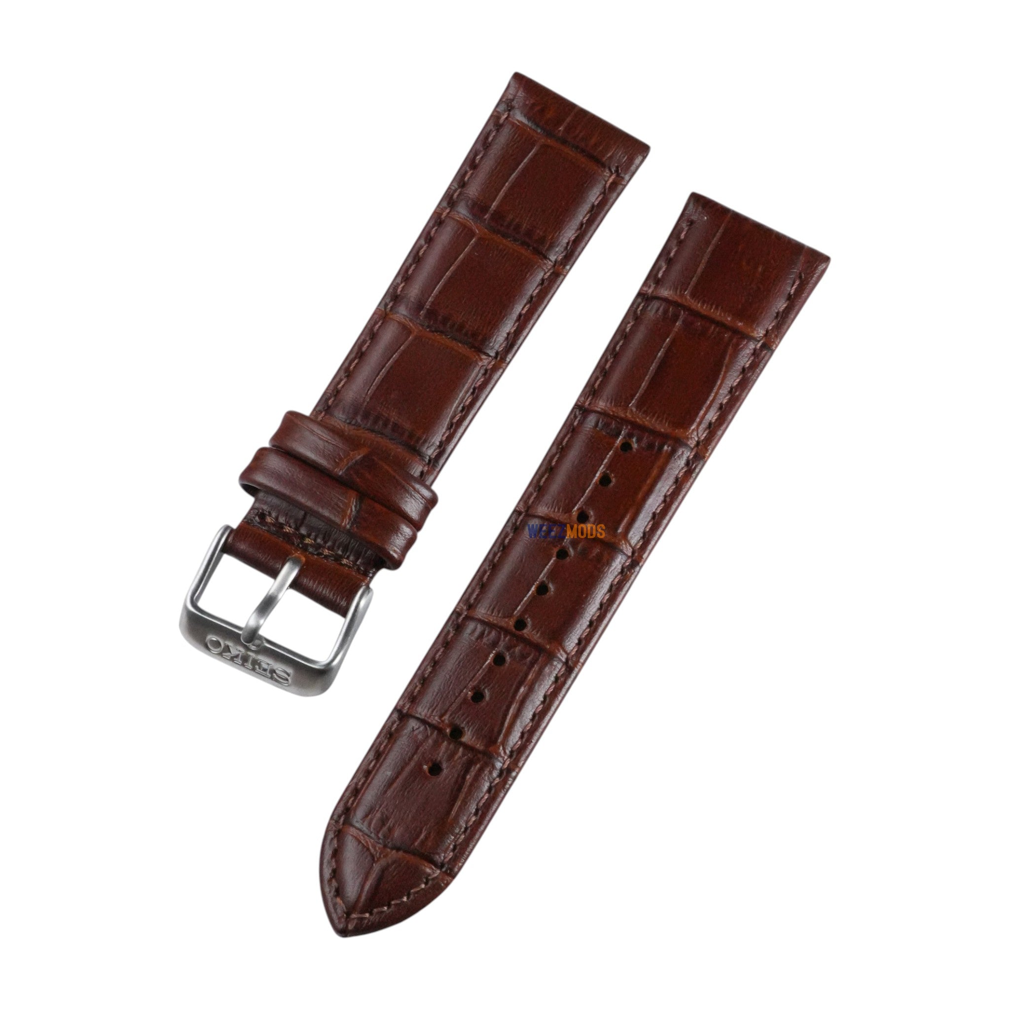 Seiko Presage: 'Cocktail' Light Brown Alligator Leather Strap (22MM)