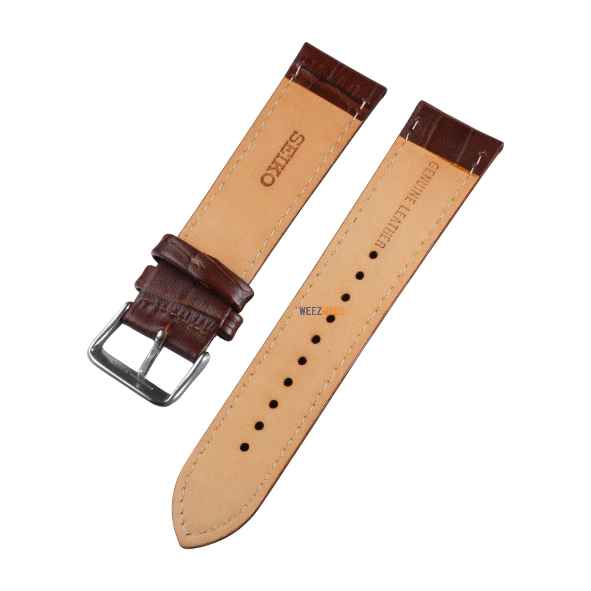 Seiko Presage: 'Cocktail' Light Brown Alligator Leather Strap (22MM)