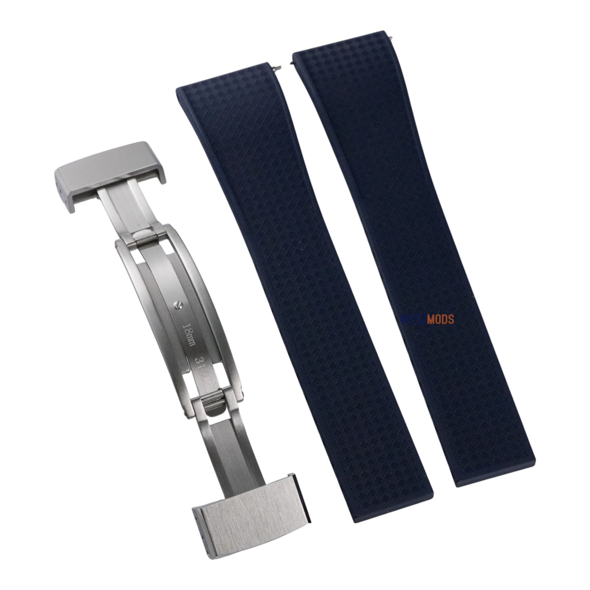 Navy Blue Weaved: CTS Rubber Strap