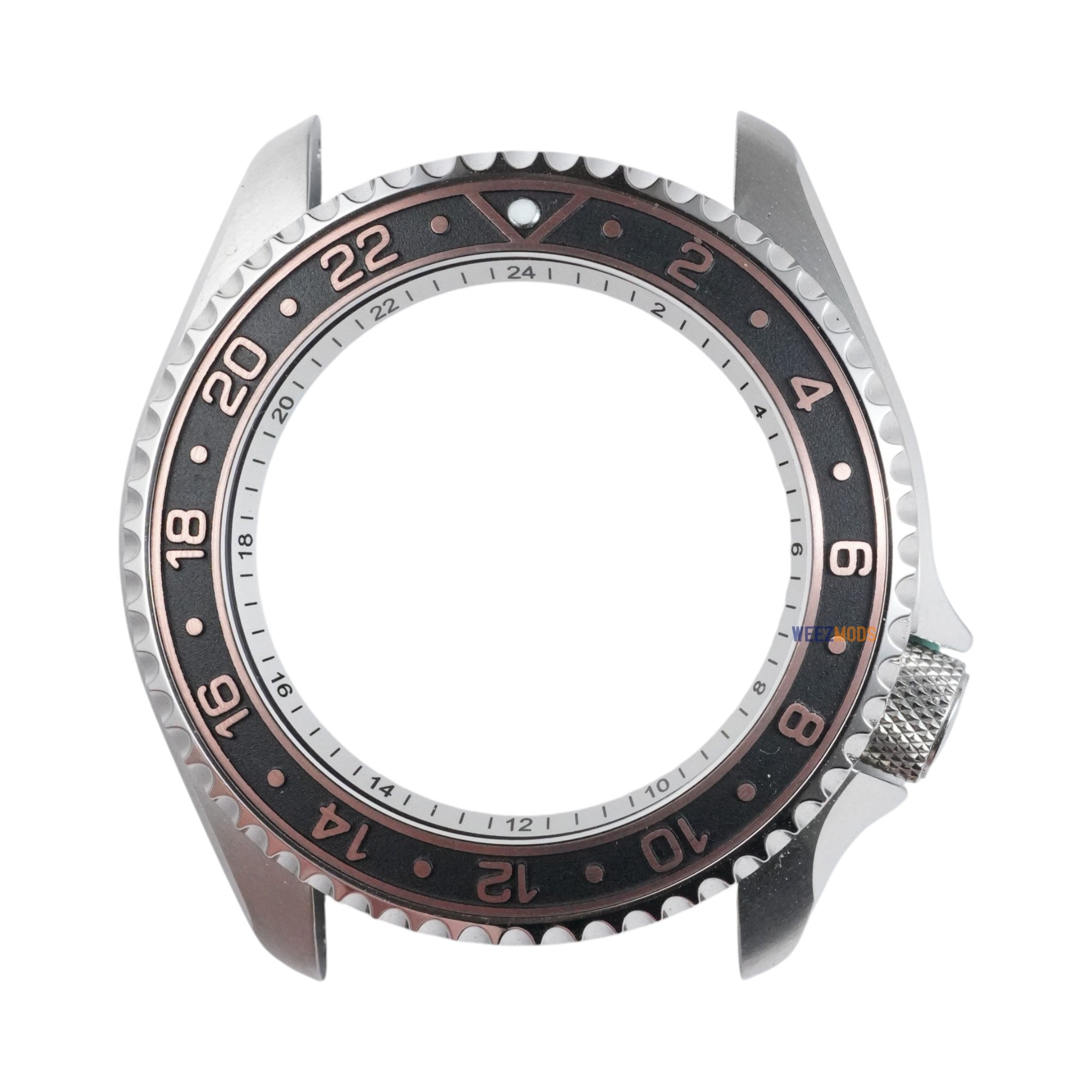 SKX007/SRPD GMT: Black with Rose Gold Raised Numerals