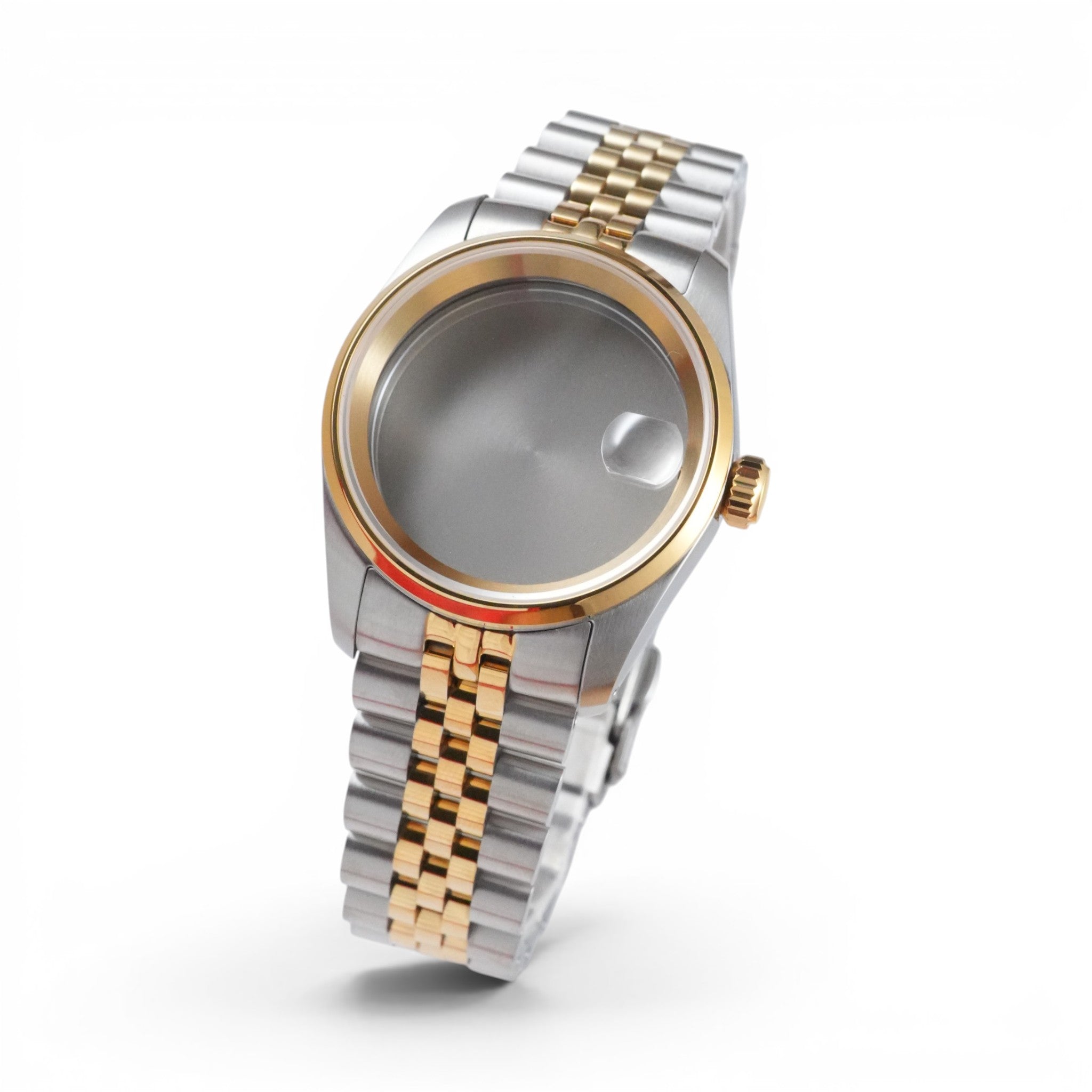 36MM Explorer TT: Brushed Gold Case with Cyclops & Jubilee Bracelet