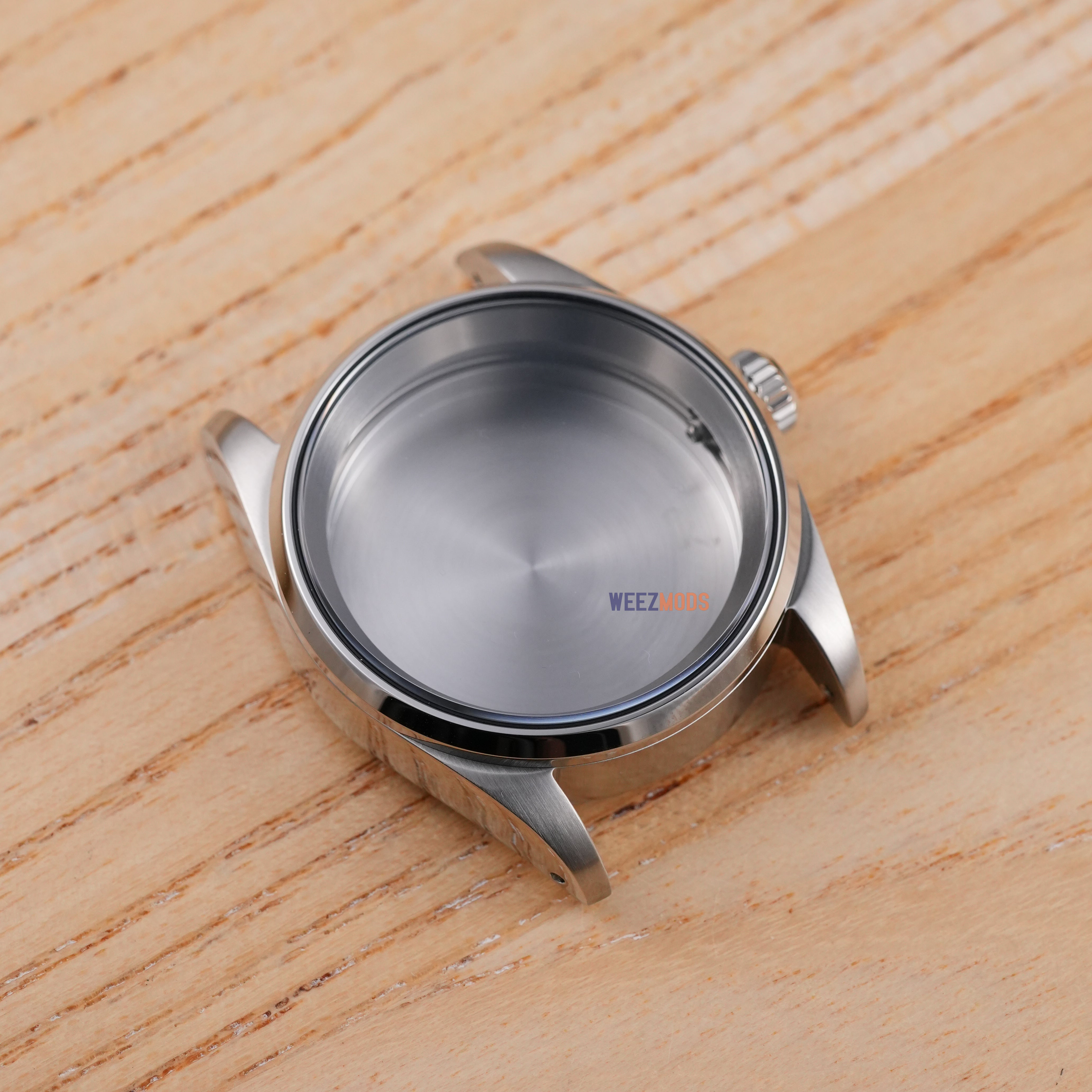 36MM Pilot: Brushed Silver with Flat Sapphire Case