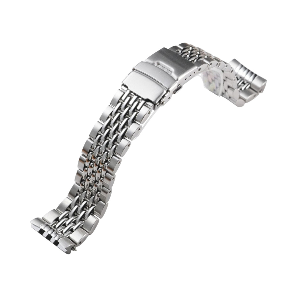 Turtle Beads of Rice: Brushed Silver Bracelet