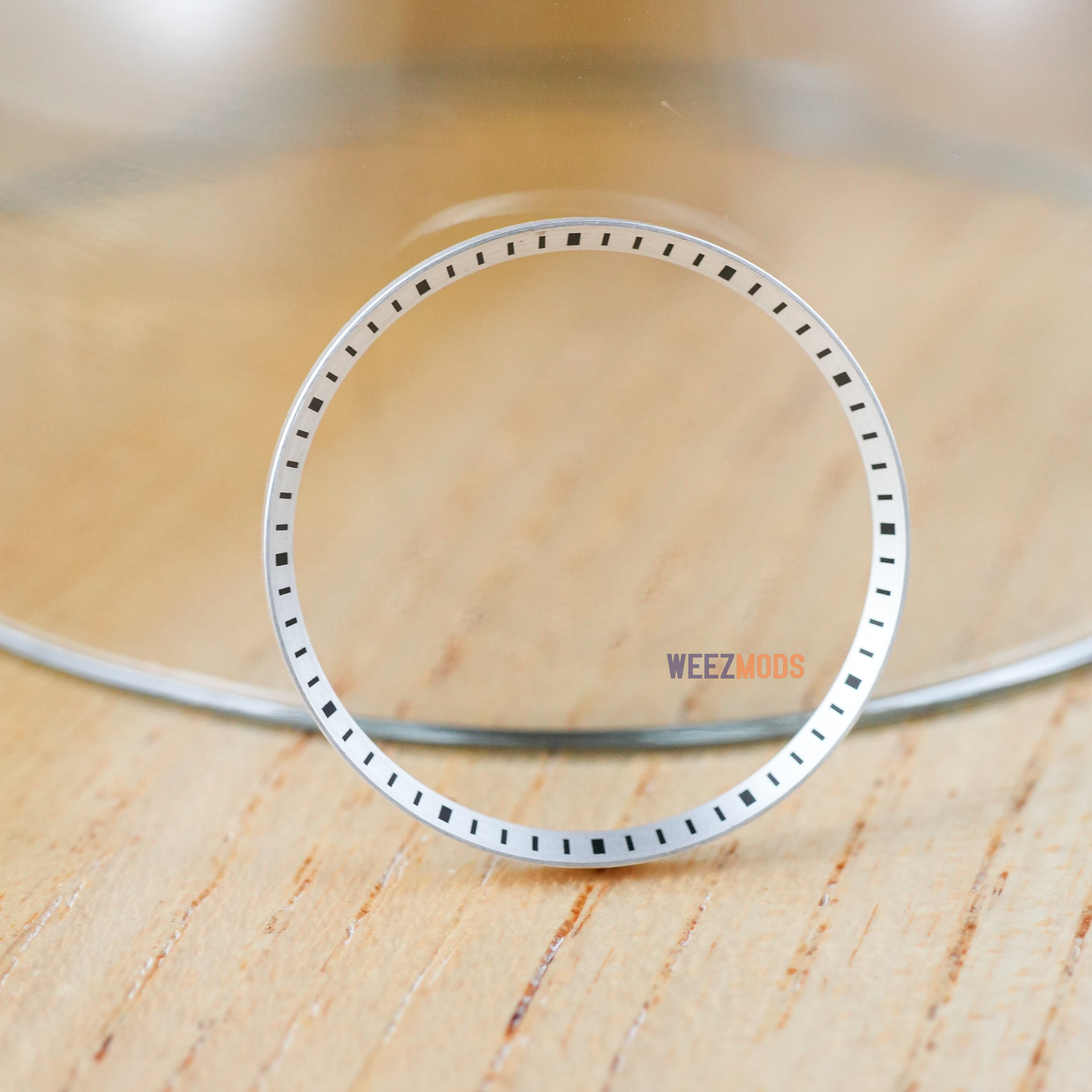 SKX007/SRPD Chapter Ring: Brushed Silver with Black Markers