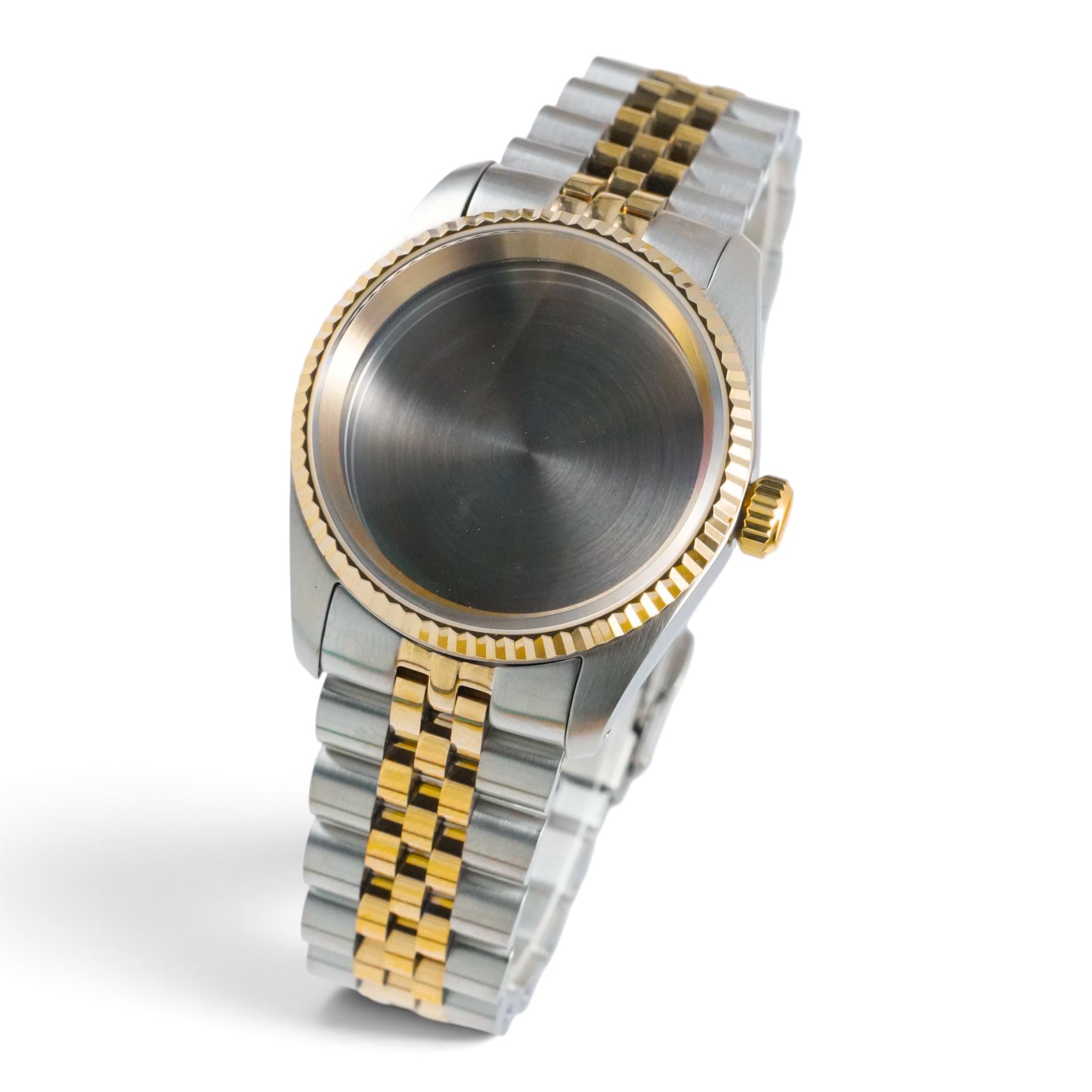 36MM Fluted TT: Brushed Gold Case with Dome & Jubilee Bracelet