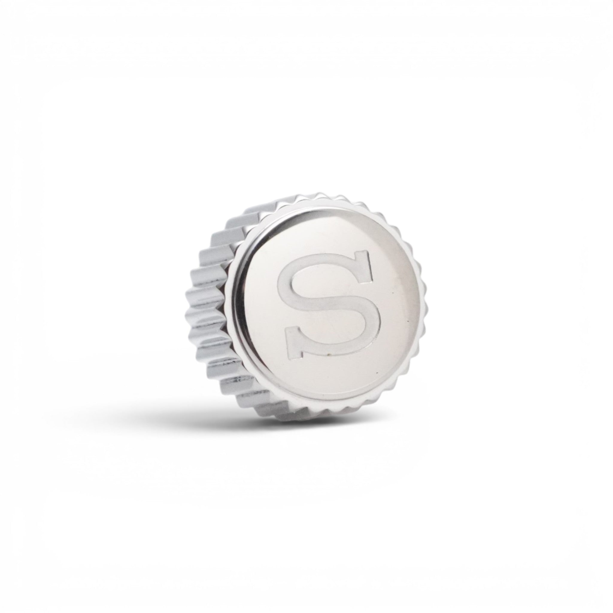 SKX007 Crown: Polished Silver with S