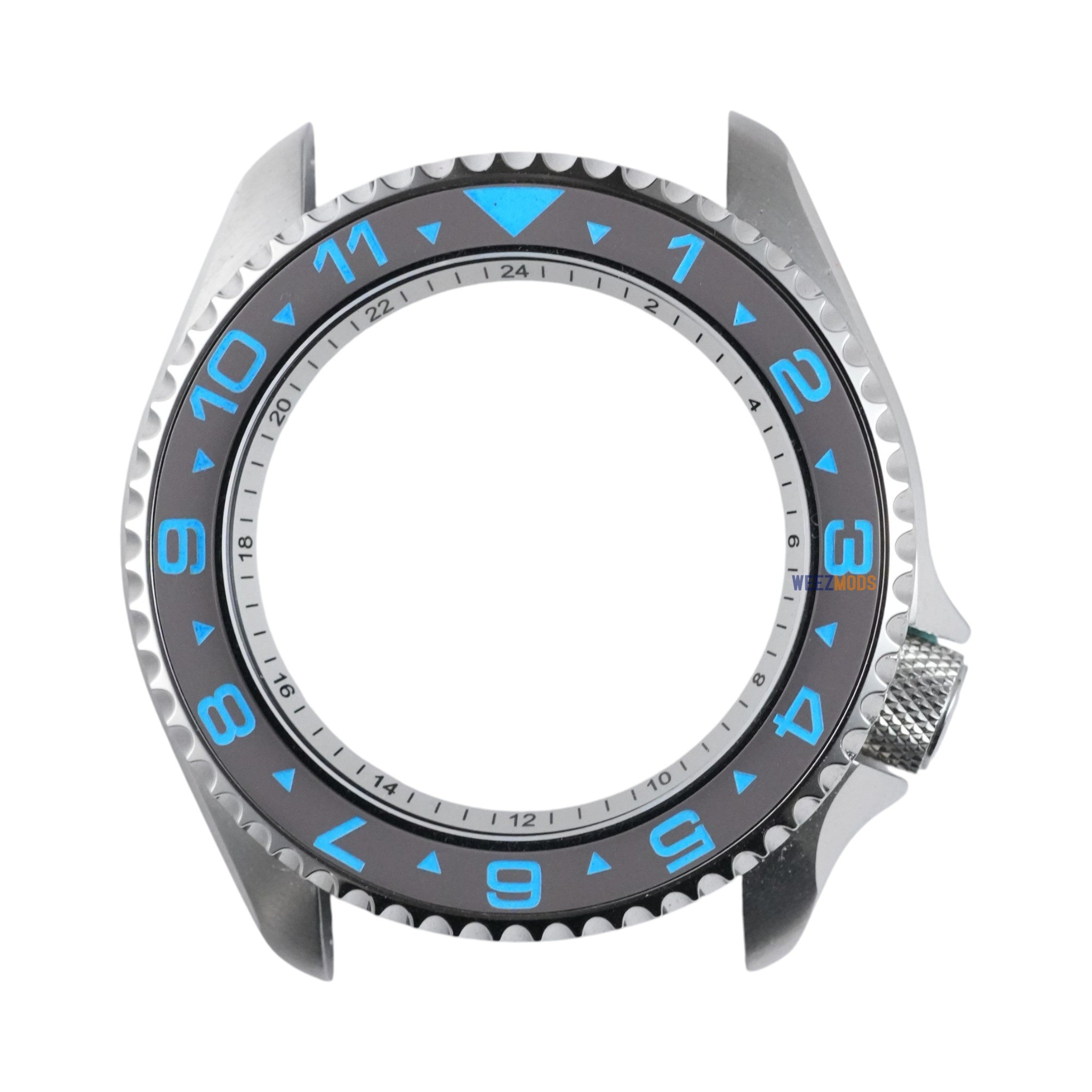SKX007/SRPD Dual-Time Flat: Gray with Turquoise Markers