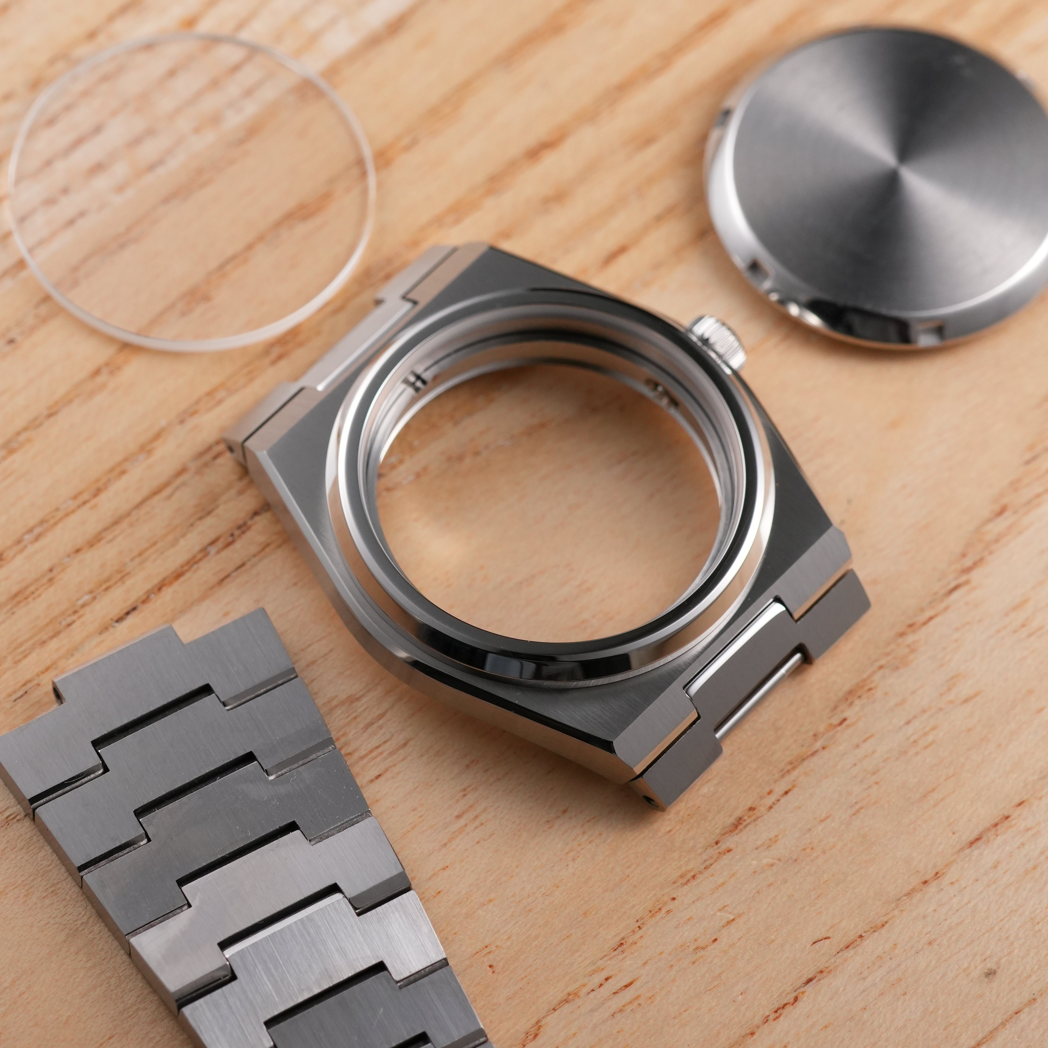 SKX007 PRX: Brushed Silver Case Set