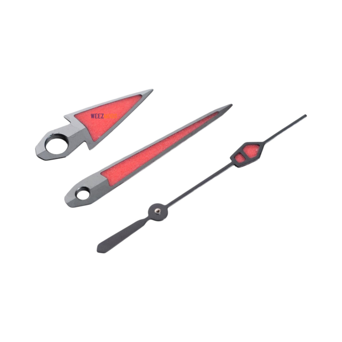 Kunai Red: Polished Silver Hands