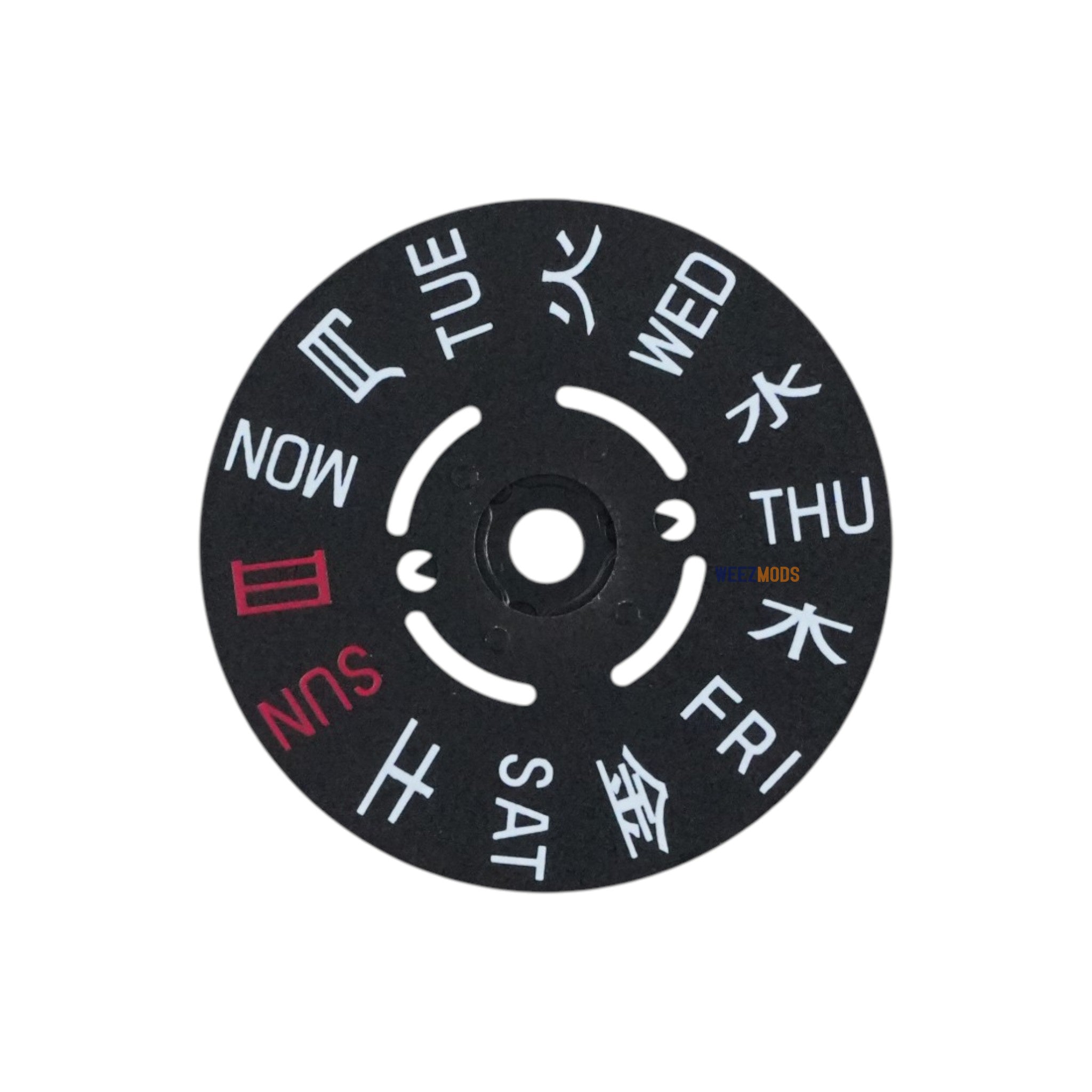Day Disc: Black Kanji with White Numerals (3:00" & 3:80" Position)