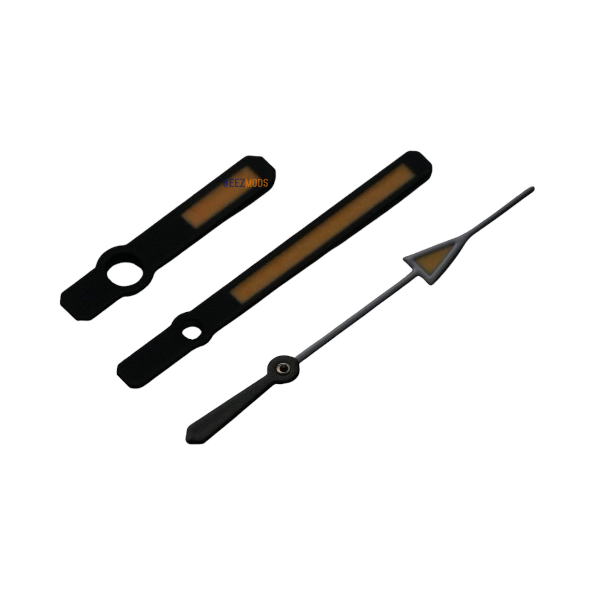 Tuna: Matte Black Hands with Patina