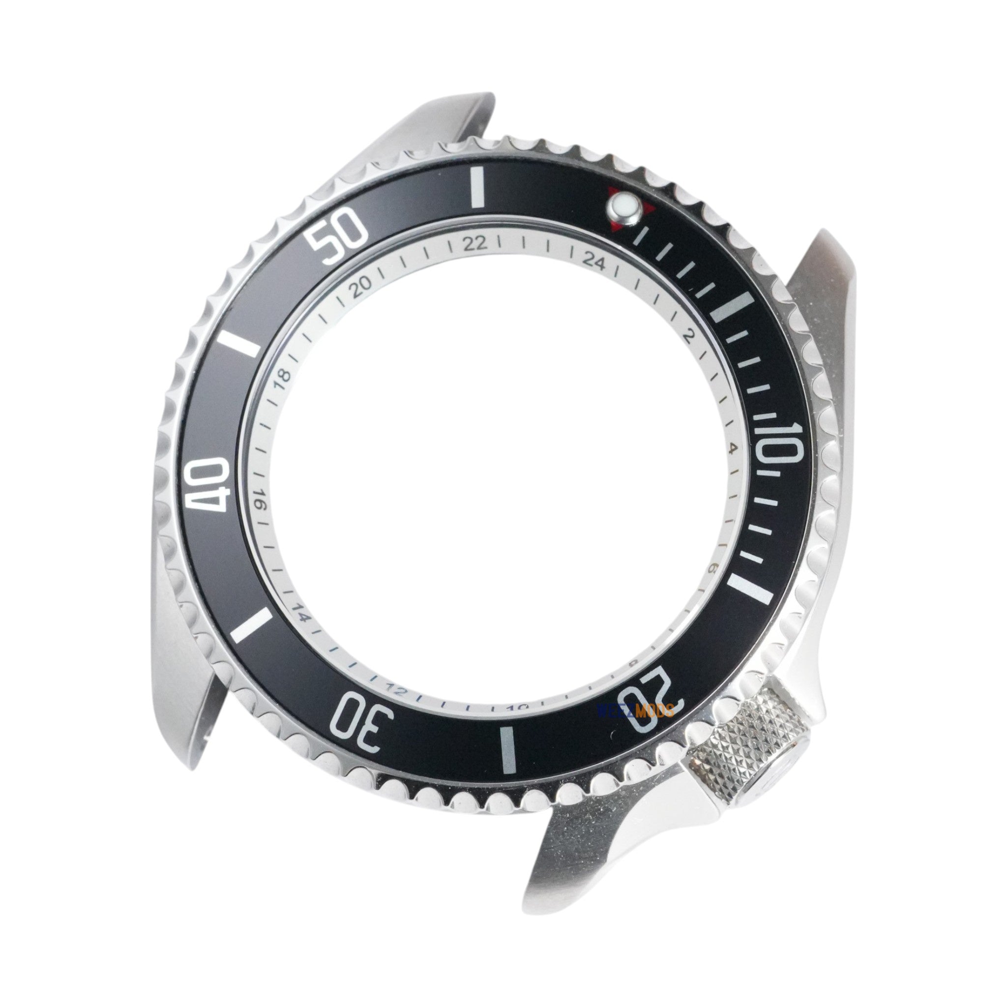 SKX007/SRPD Vintage Sub: Matte Black in Silver Markers (Red Pip)