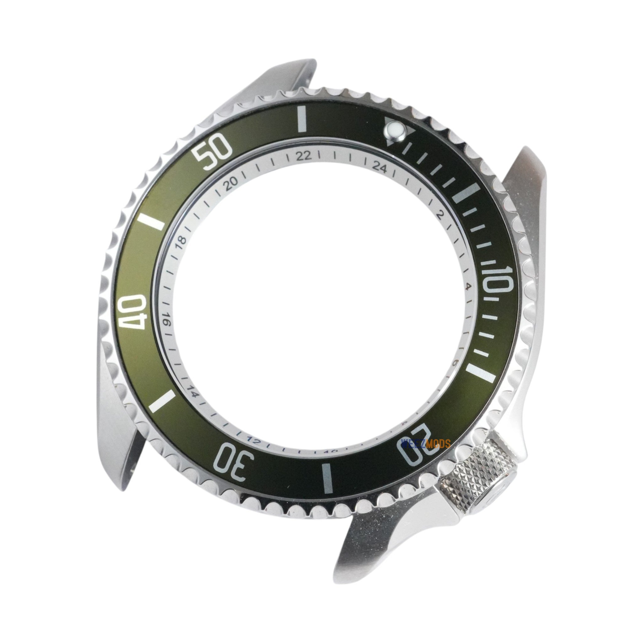 SKX007/SRPD Vintage Sub: Matte Olive Green in Silver Markers (With Pip)