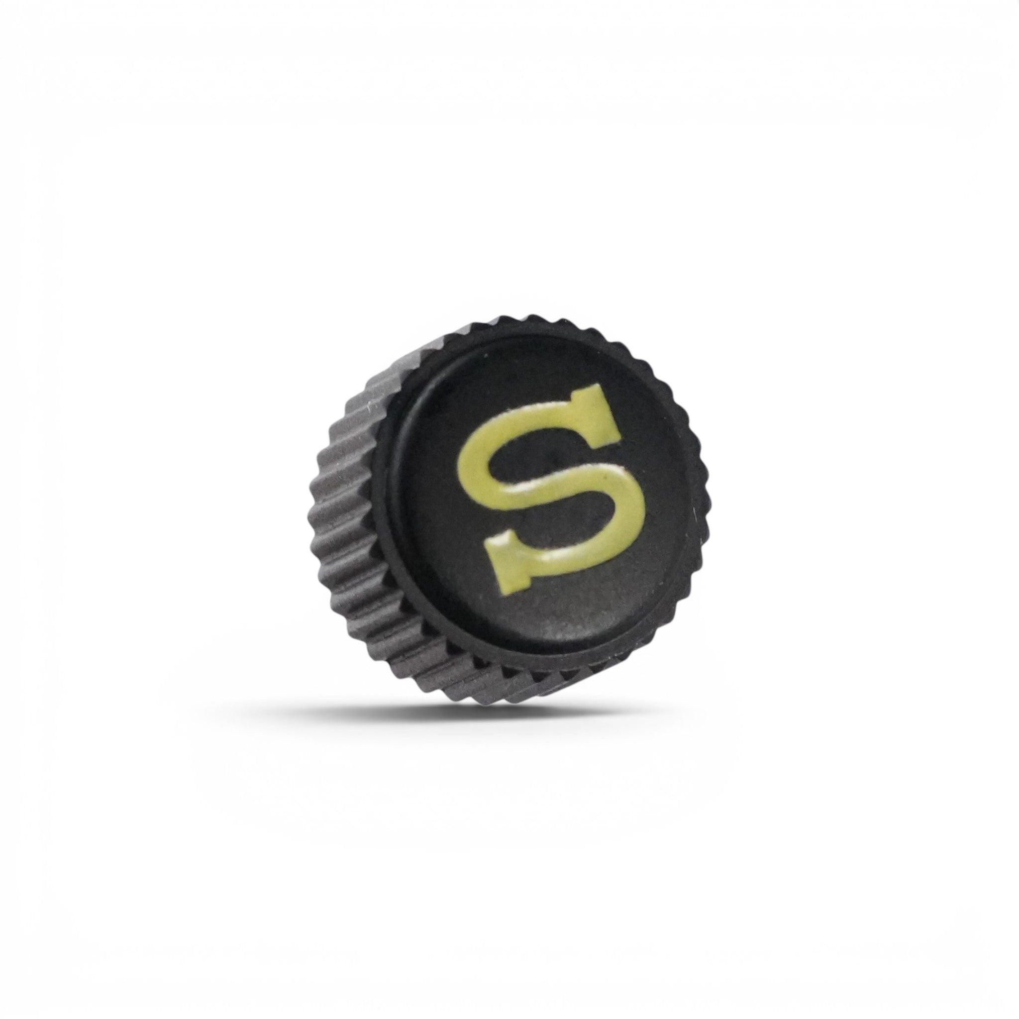 SRPD Crown: Matte Black with Yellow S