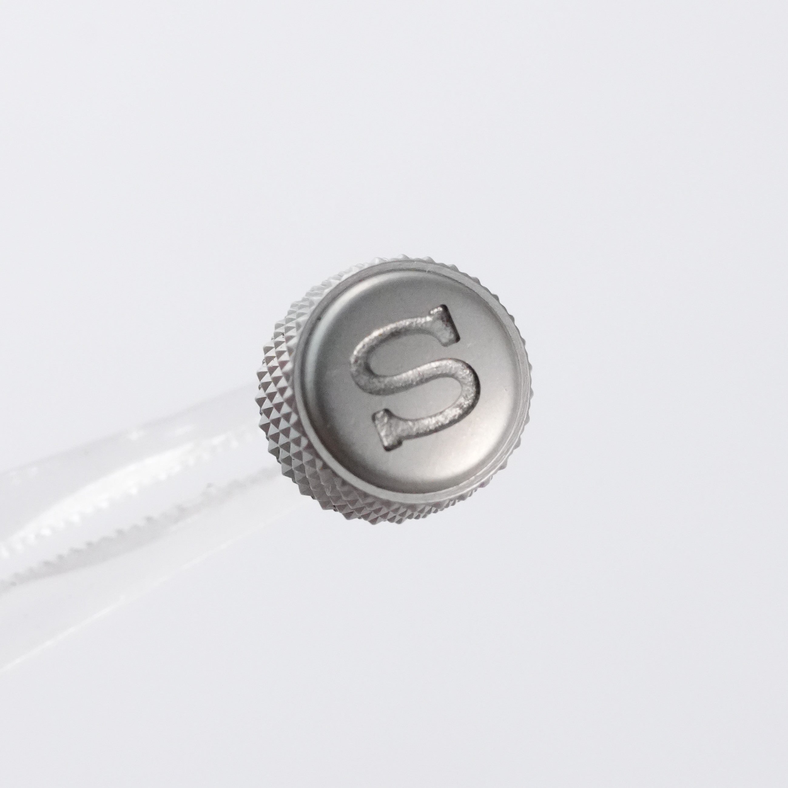 SKX007 Knurled Crown: Matte Silver with S