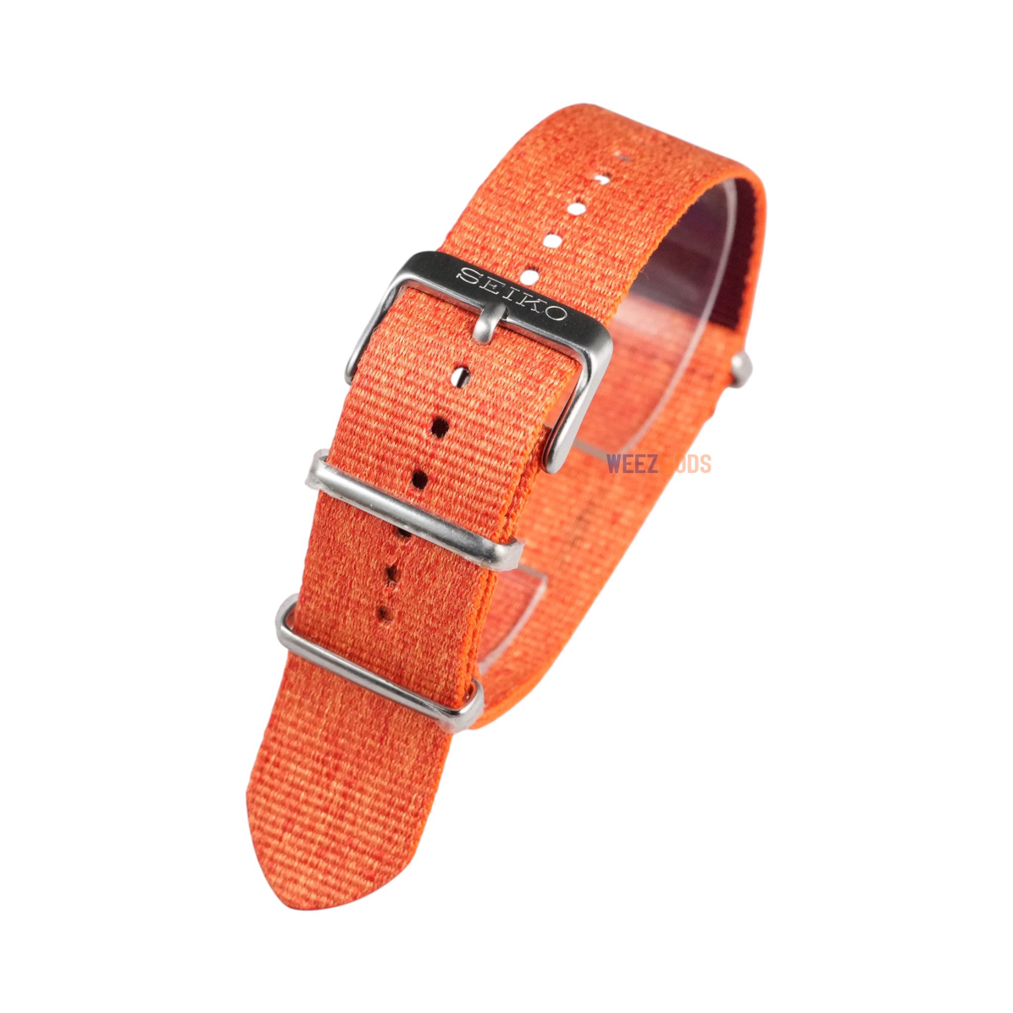 Seiko: Orange Speckle with Orange Lining Nato Strap (22MM)