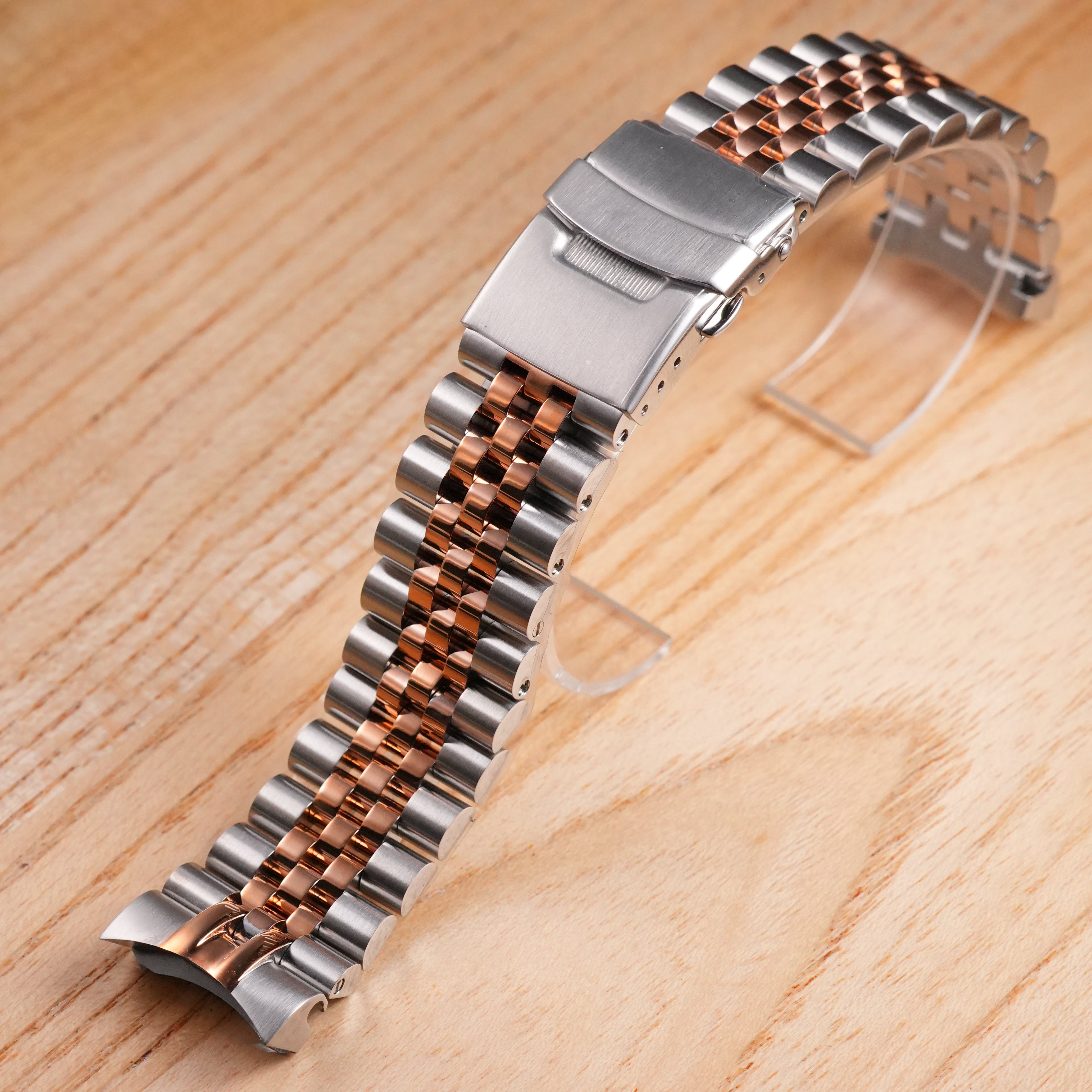 SKX007/SRPD Jubilee: Brushed Silver & Rose Gold Bracelet