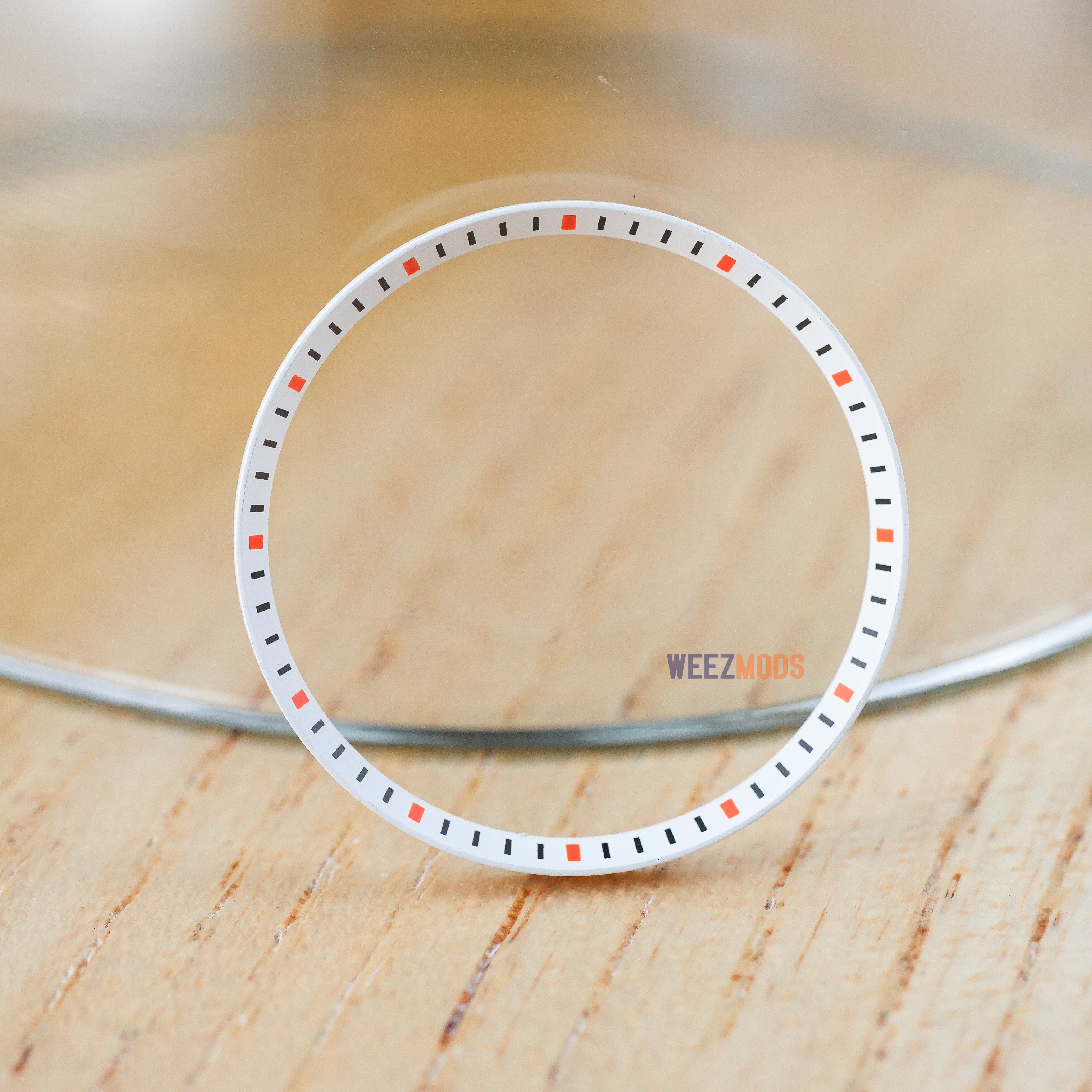 SKX007/SRPD Chapter Ring: White with Orange Markers