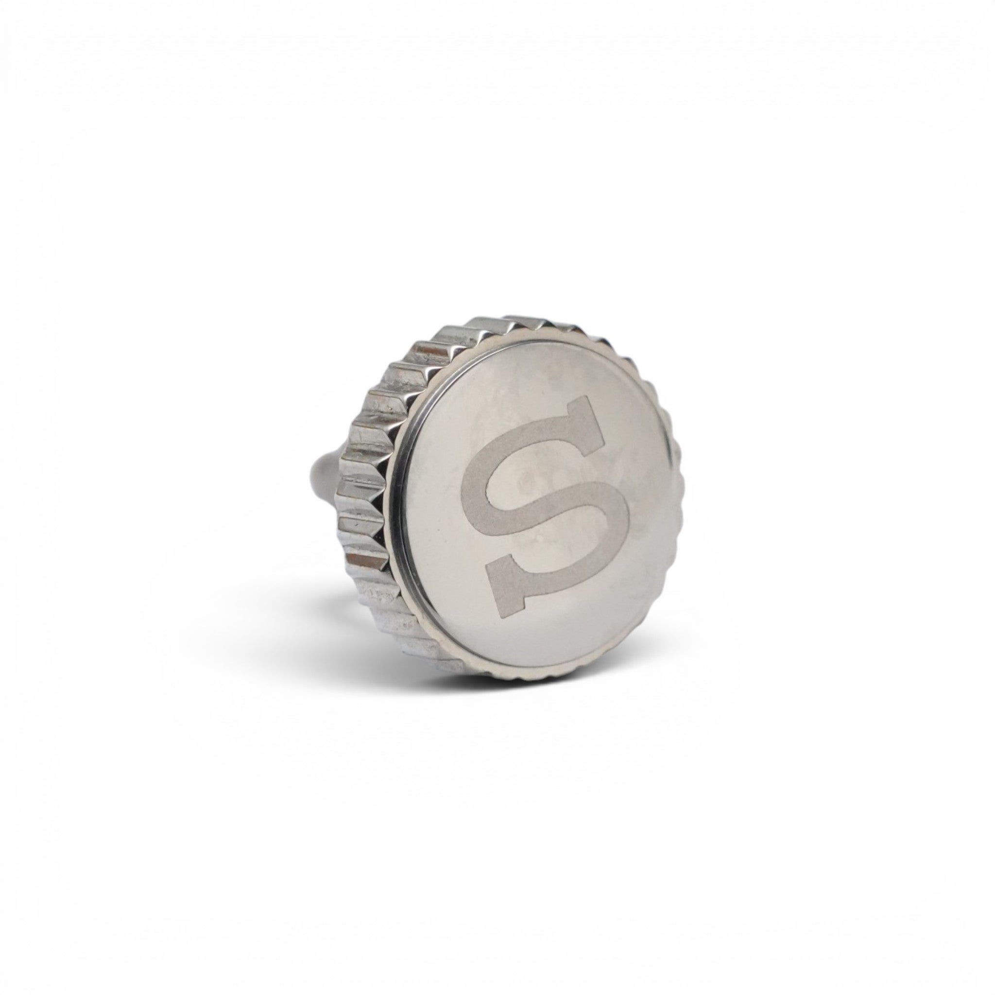 SKX007 Jumbo Crown: Polished Silver with S