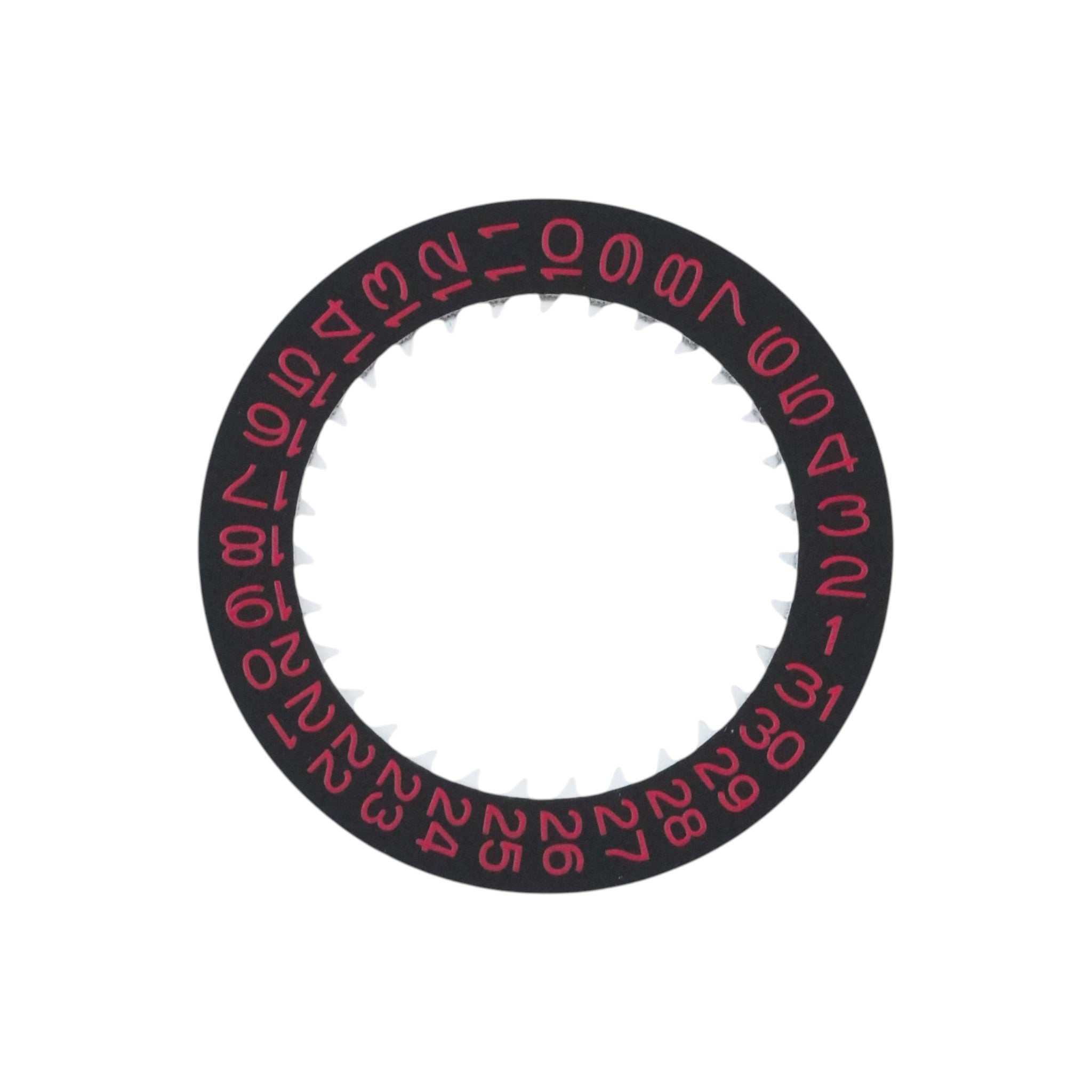 Date Disc: Black with Red Numerals (3:00" & 3:80" Position)