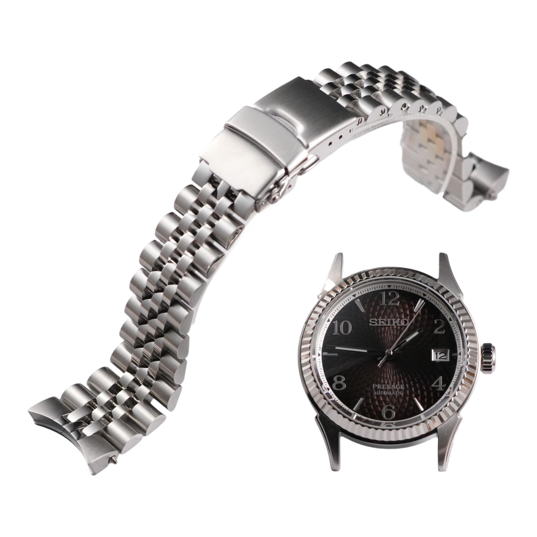 38MM Angular: Brushed Silver Jubilee Bracelet