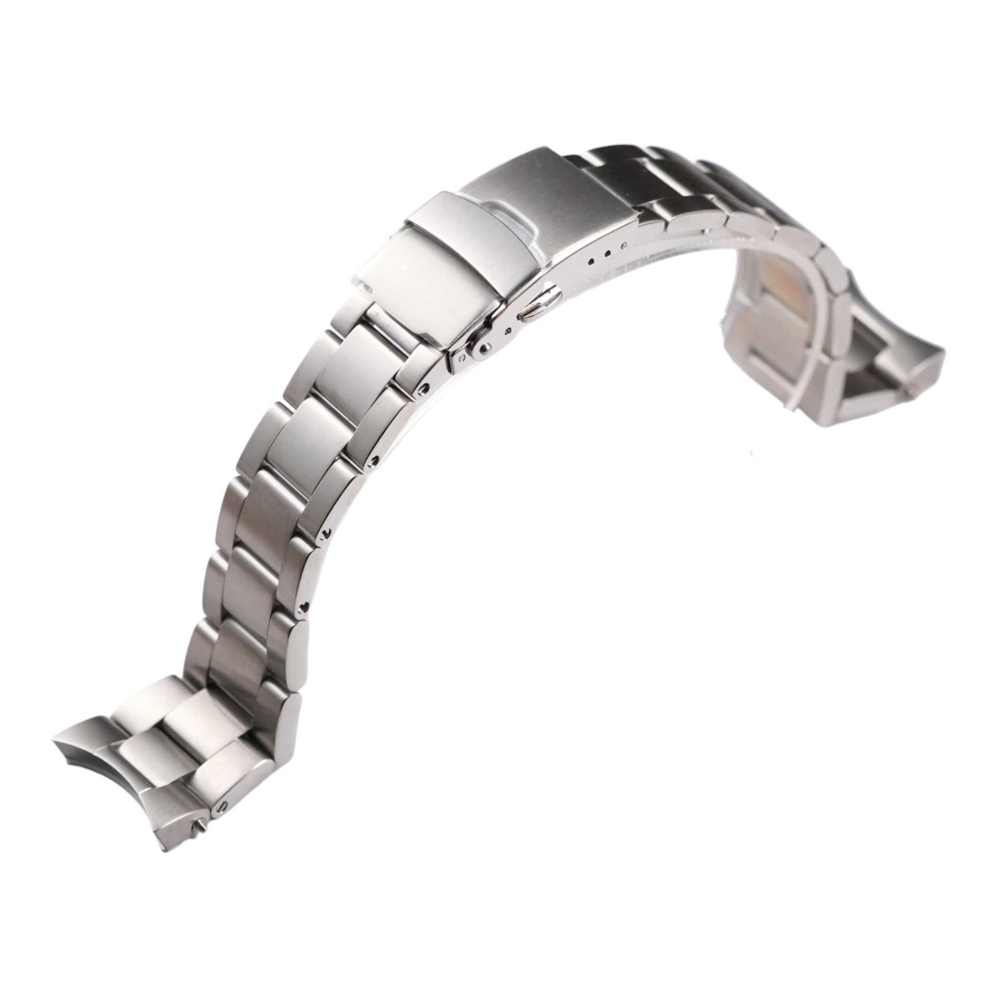 38MM Angular: Brushed Silver Oyster Bracelet