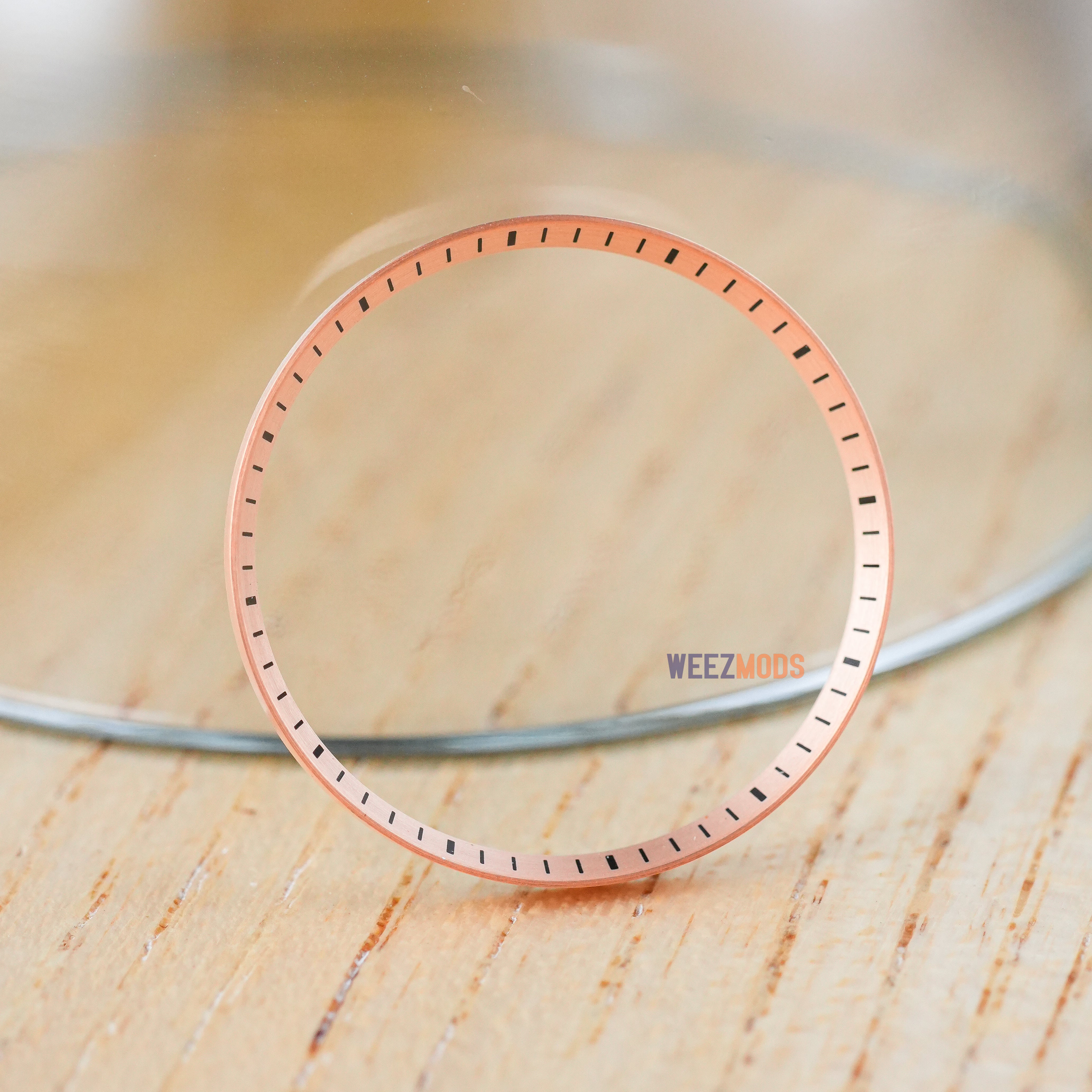 SKX007/SRPD Chapter Ring: Salmon with Black Markers