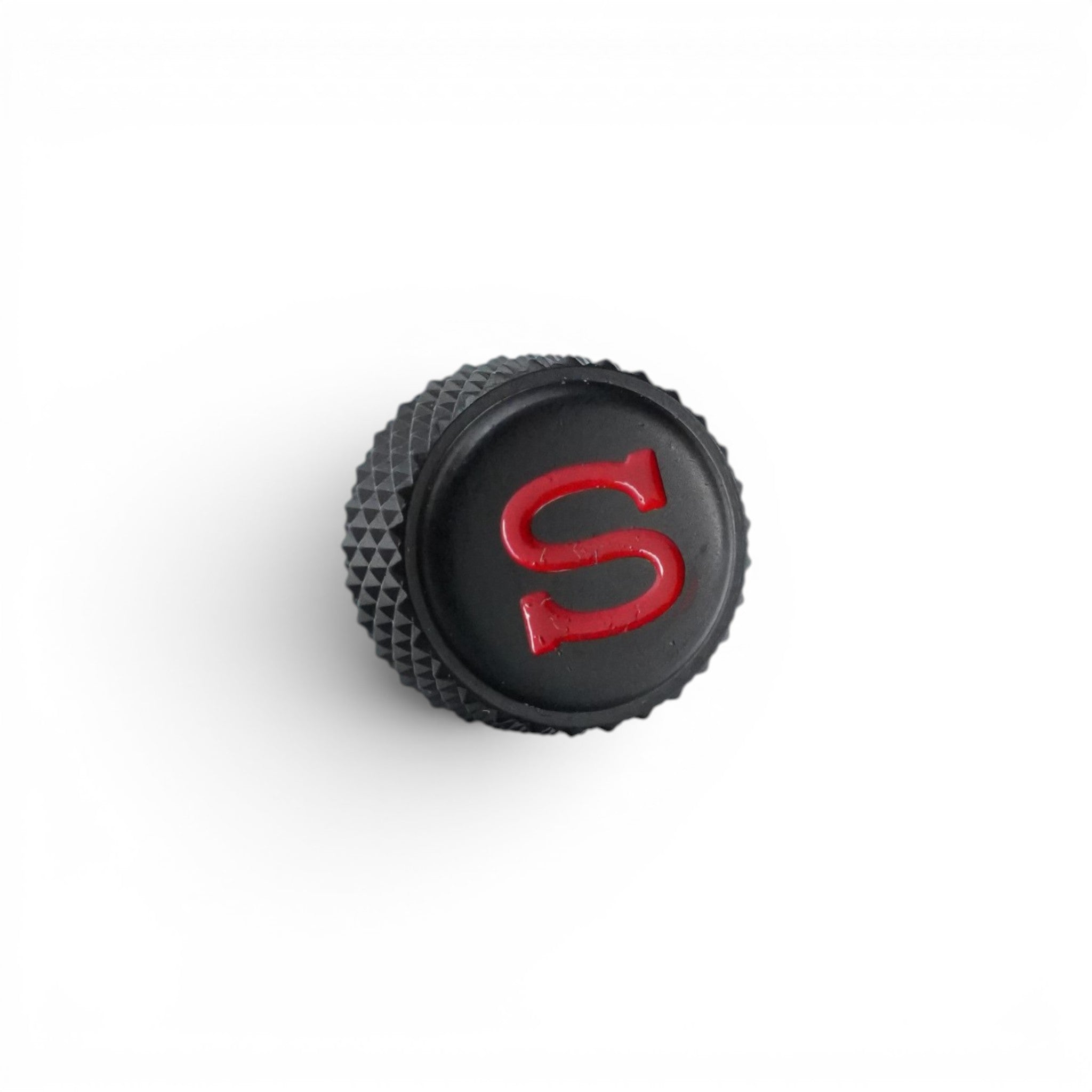 SKX007 Knurled Crown: Matte Black with Red S