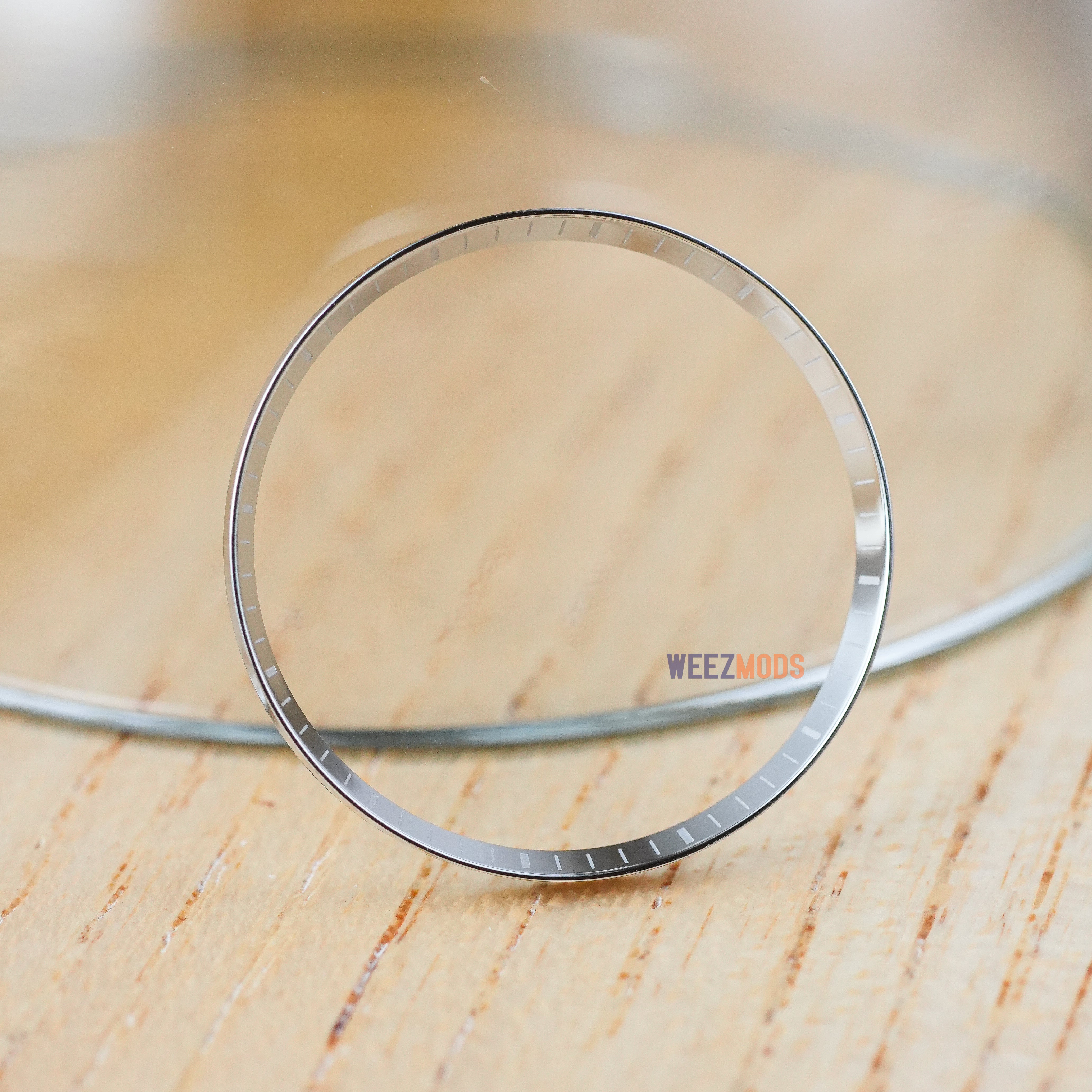 SKX007/SRPD Chapter Ring: Polished Silver with Markers