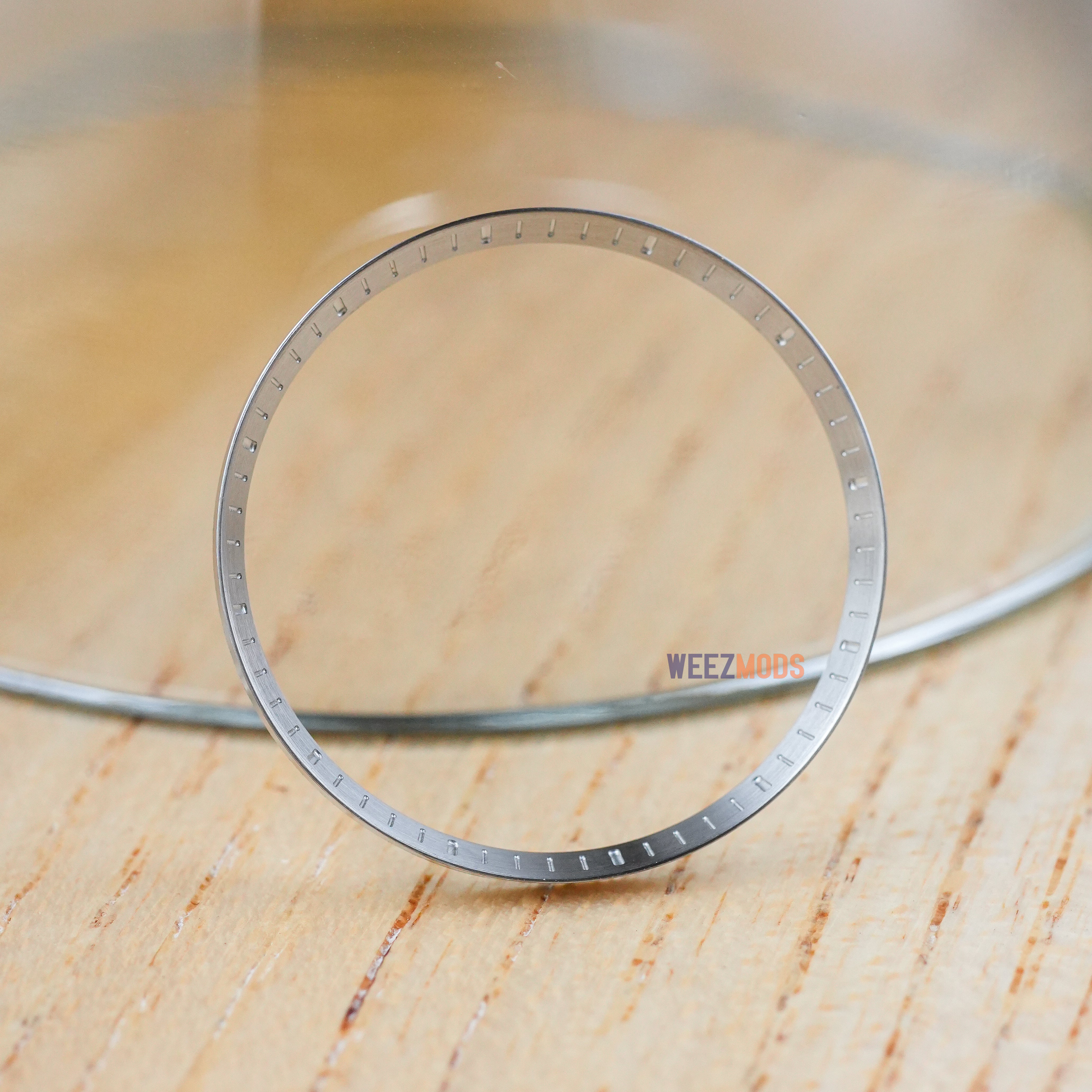 SKX007/SRPD Chapter Ring: Brushed Silver with Lasered Markers