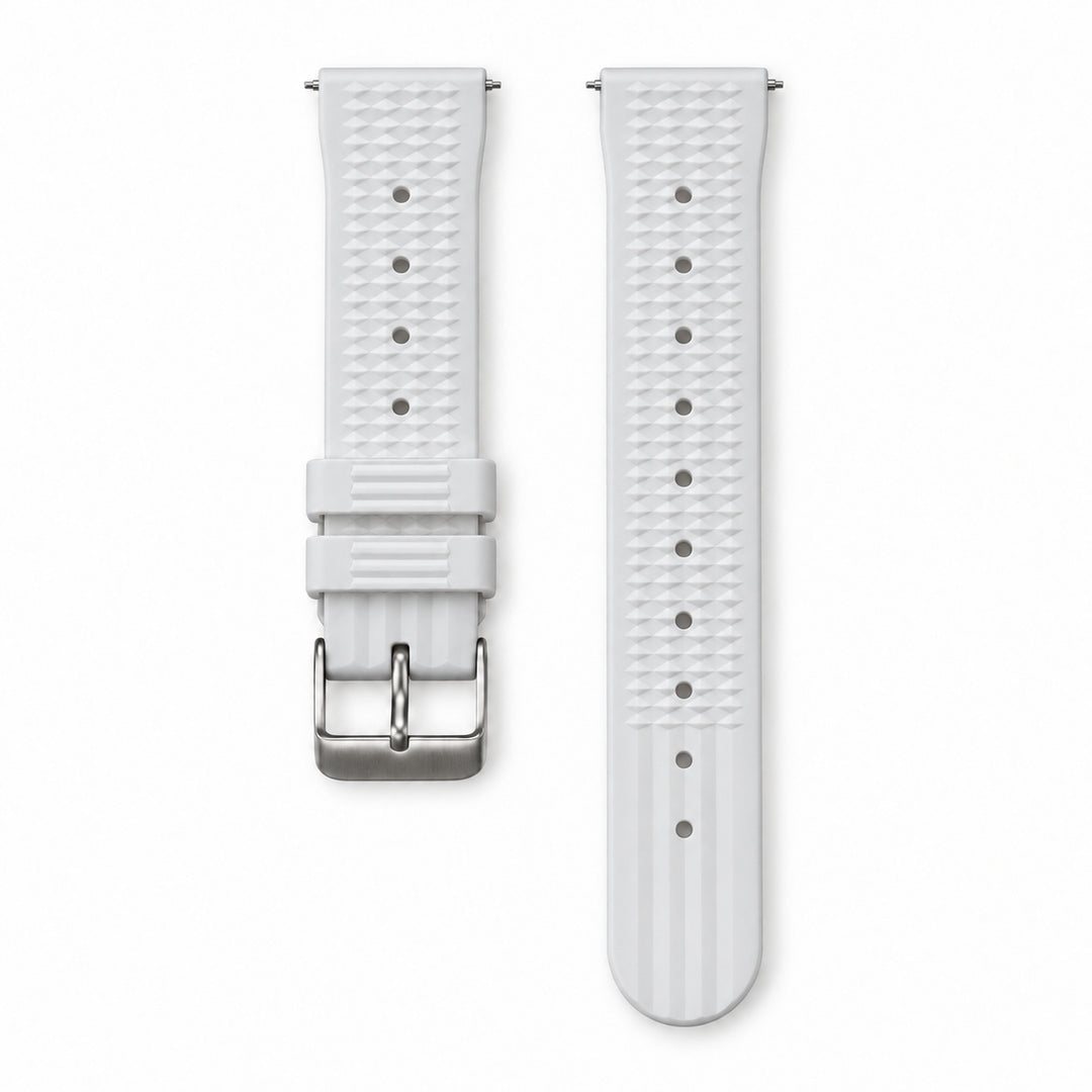 White Waffle: FKM Rubber Strap — studio listing photo