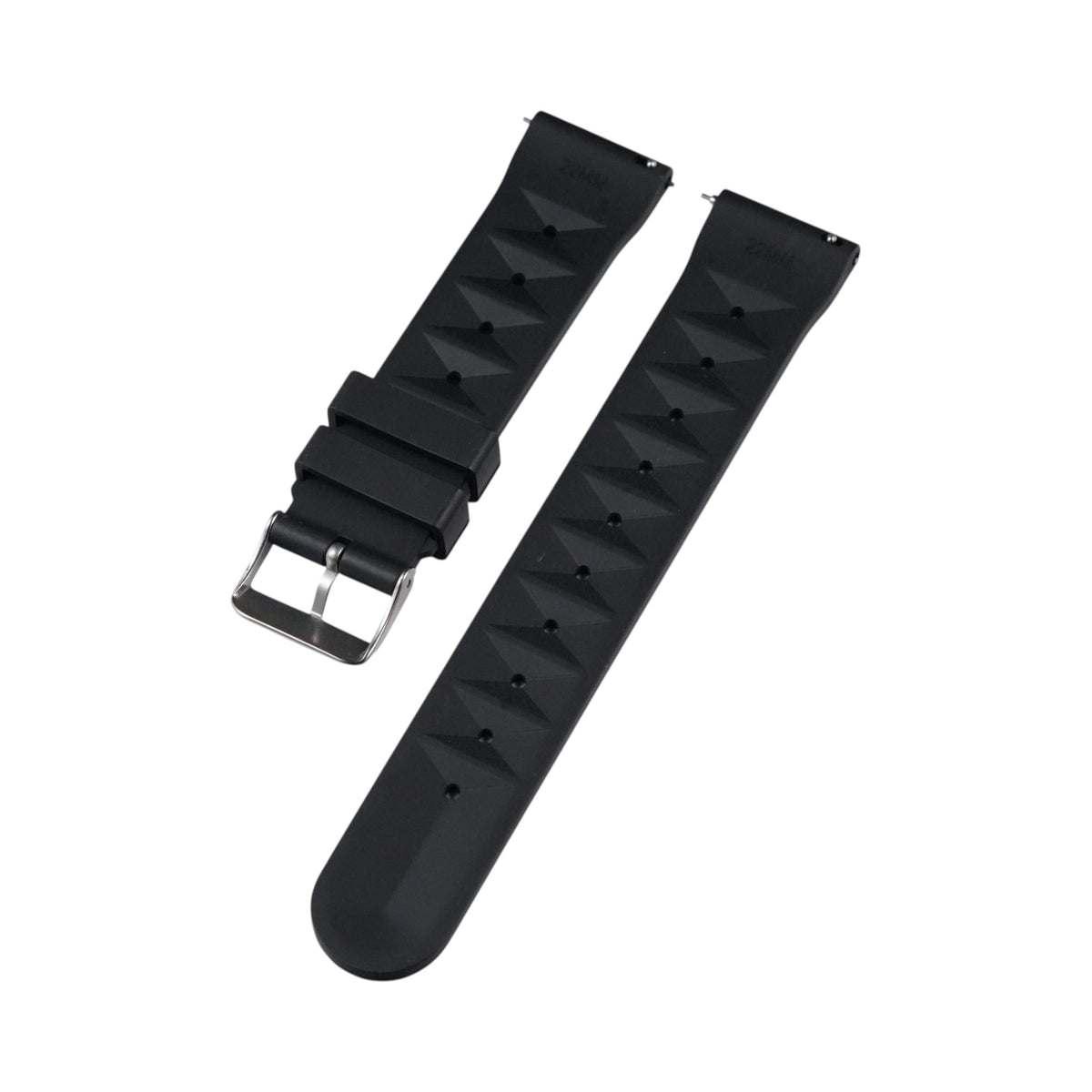Black Waffle: FKM Rubber Strap