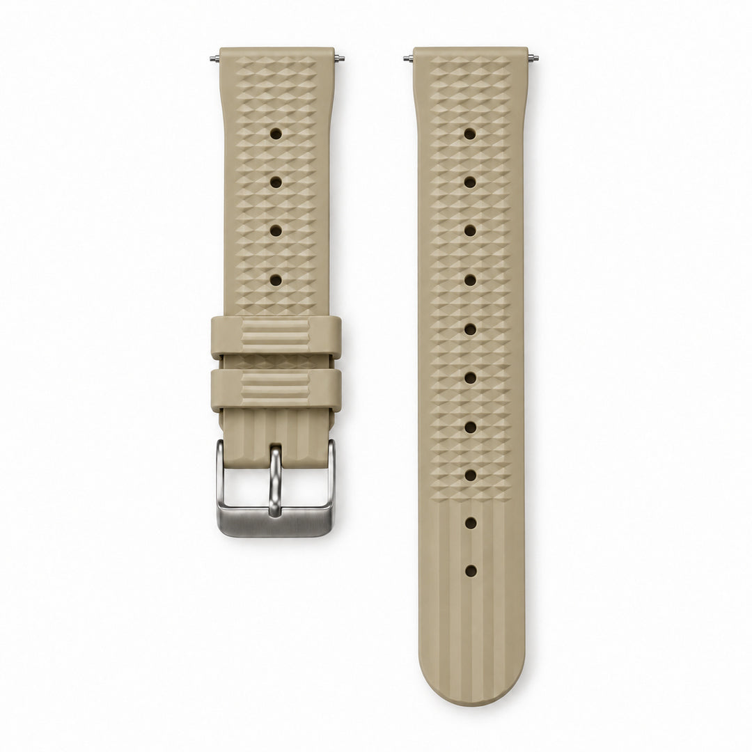 Khaki Waffle: FKM Rubber Strap — studio listing photo