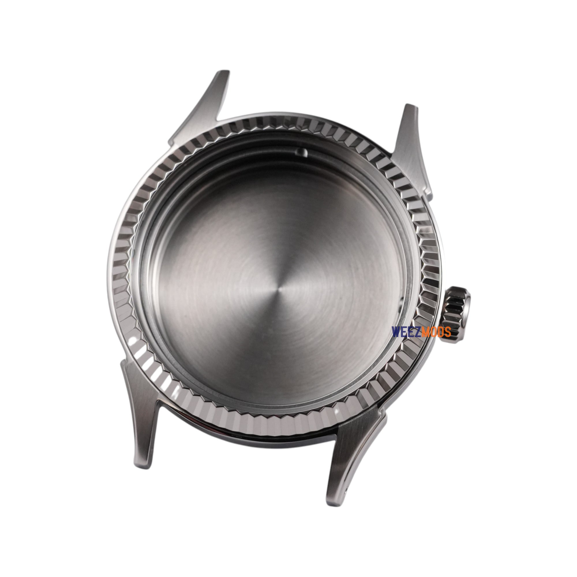38MM Angular Fluted: Brushed Silver Case