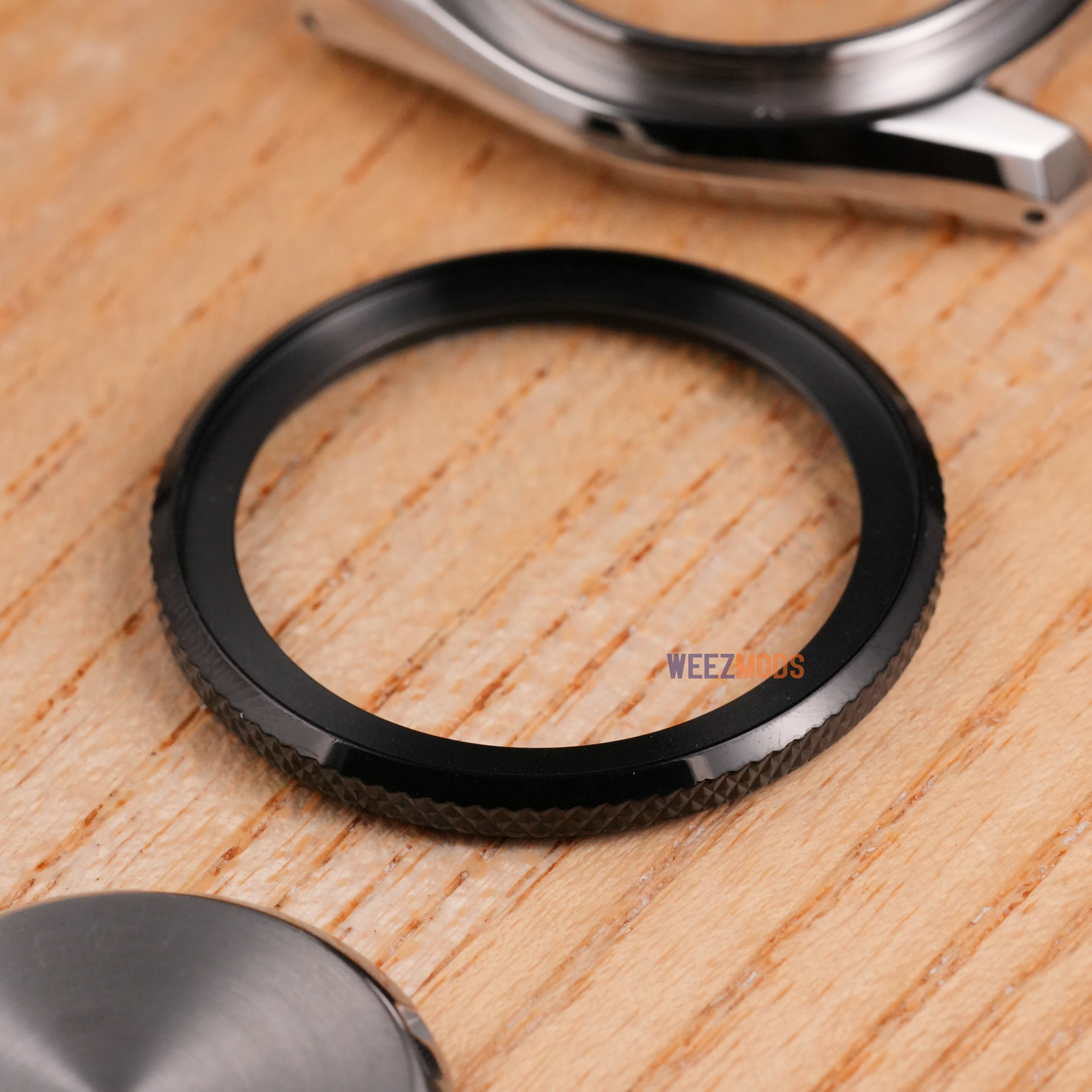 SKX007/SRPD Knurled Bezel: Polished Black