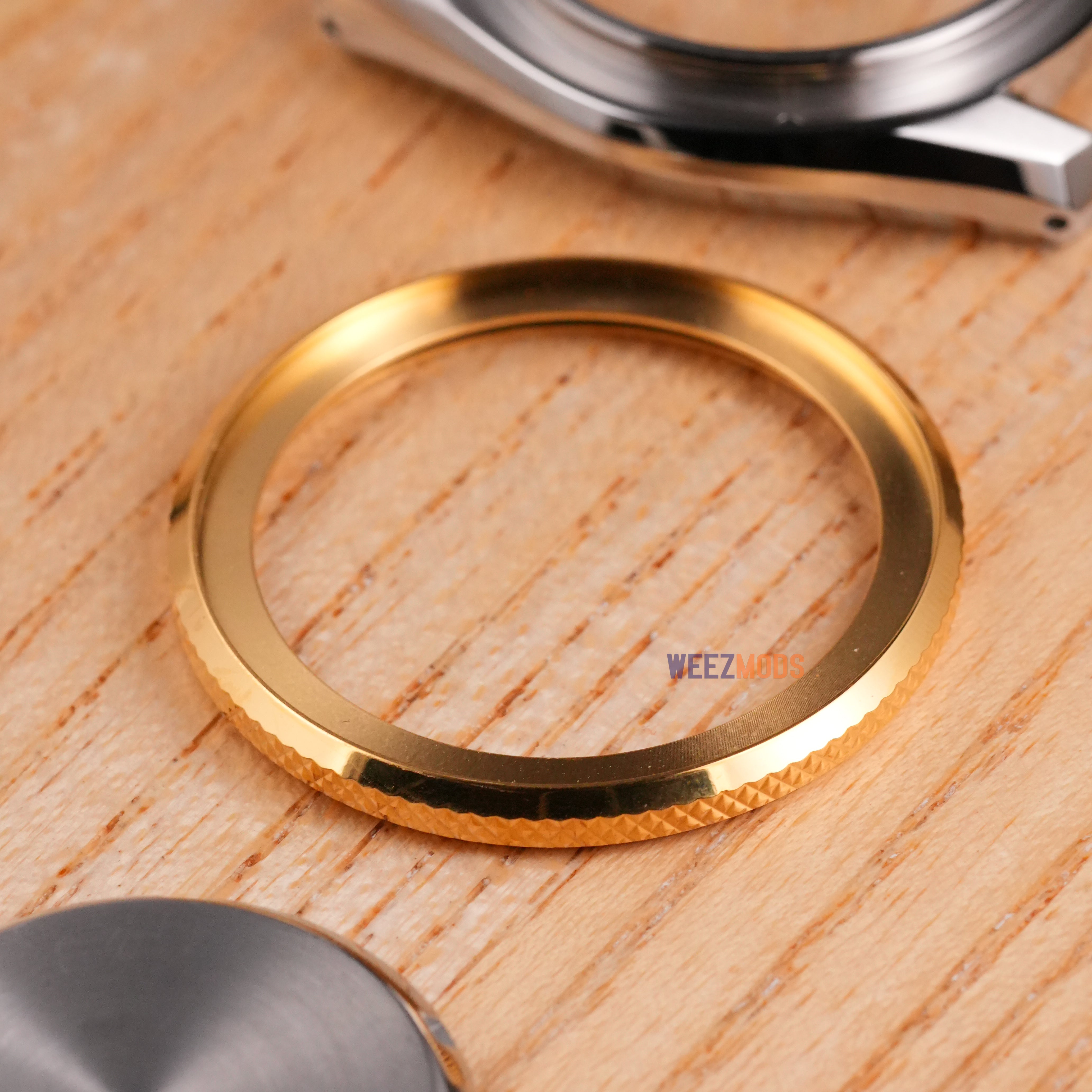 SKX007/SRPD Knurled Bezel: Polished Gold