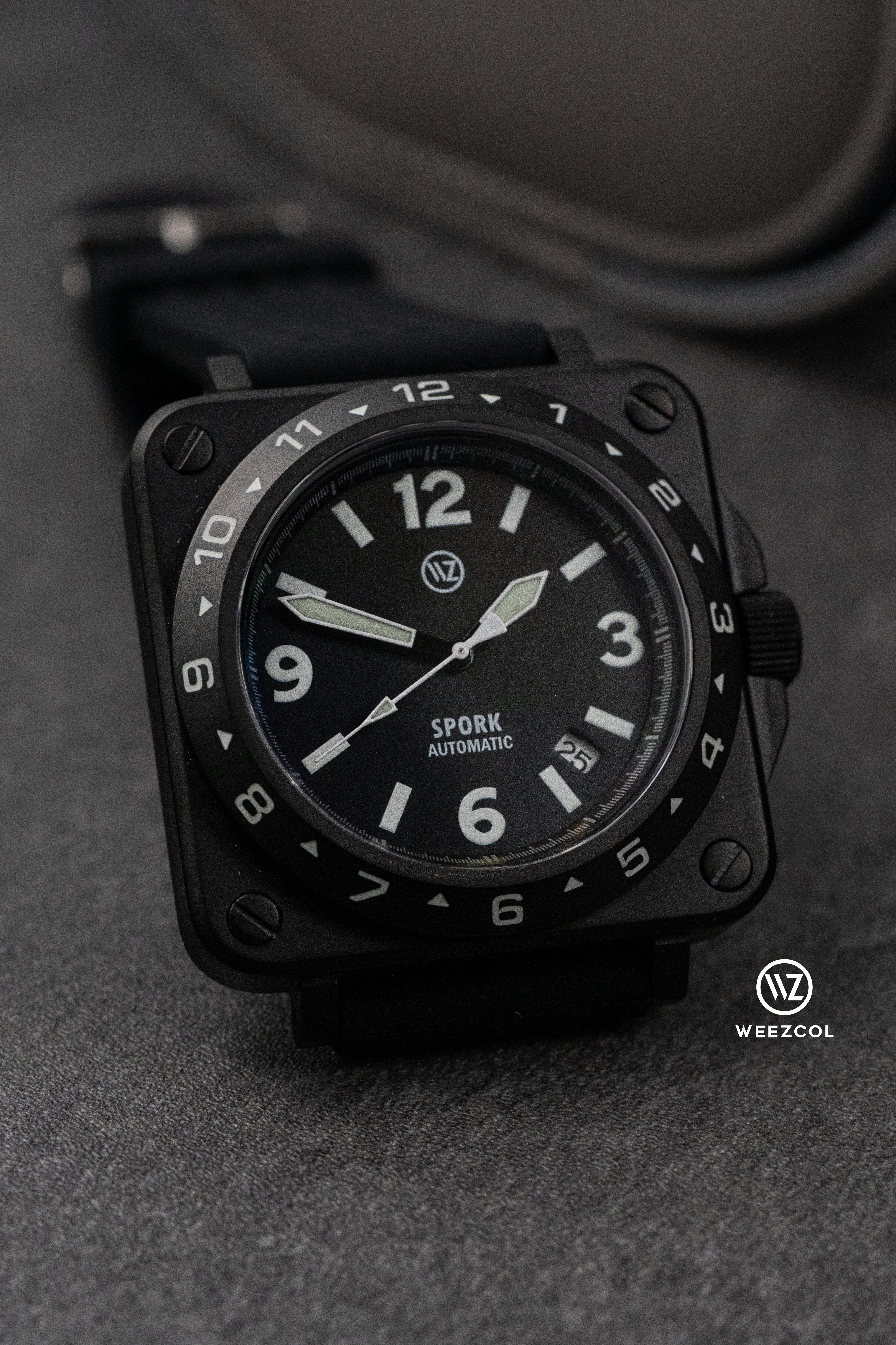 SKX007 B&R 'Spork': Matte Black Watch