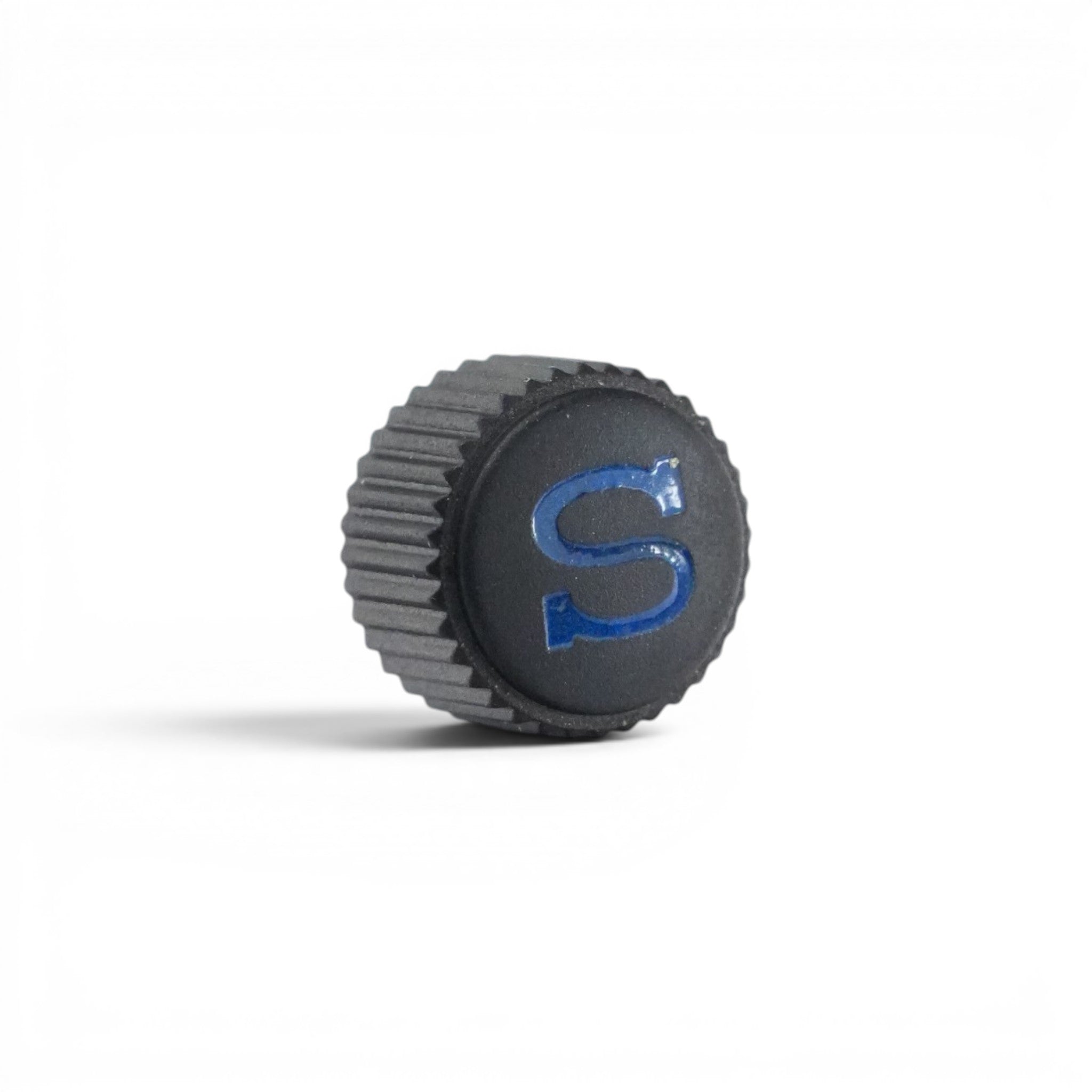 SKX007 Crown: Matte Black with Blue "S"