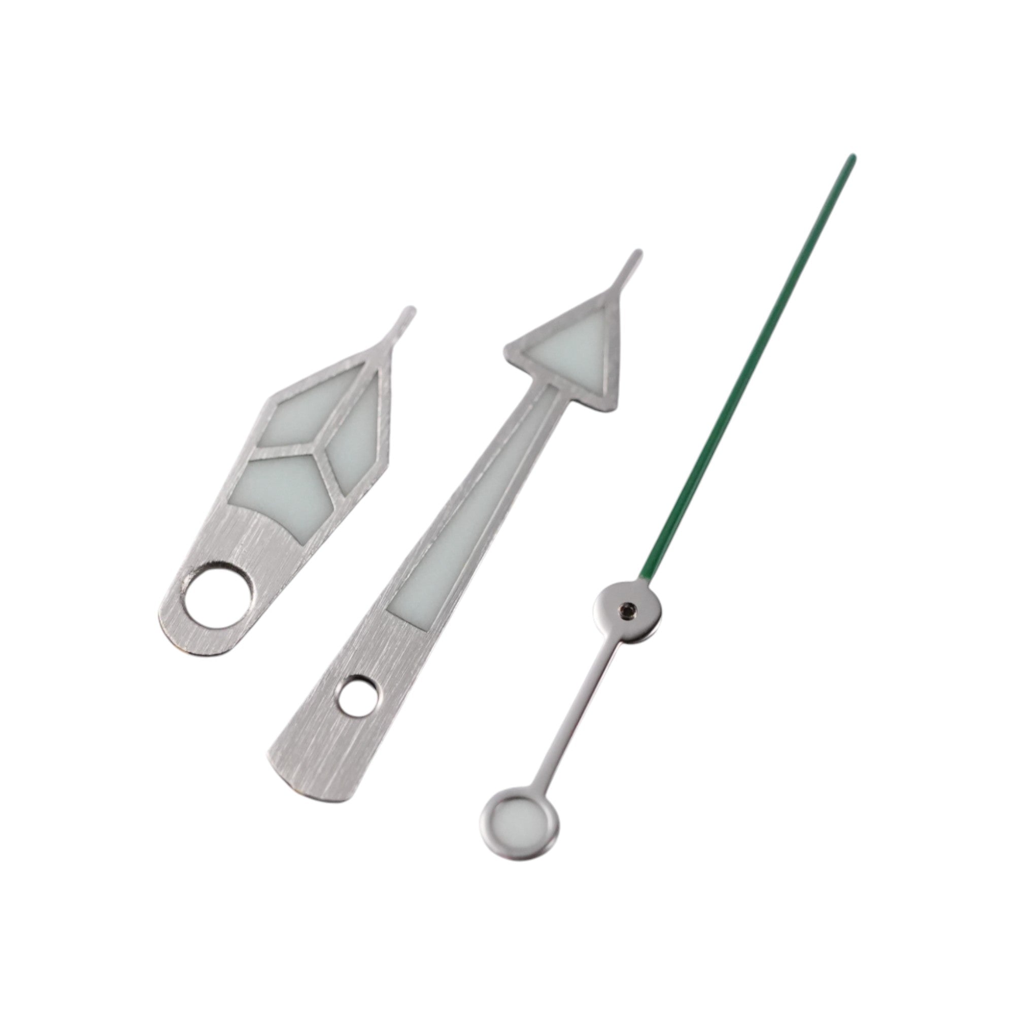 GS Diver: Brushed Silver w/ Green Long Tip