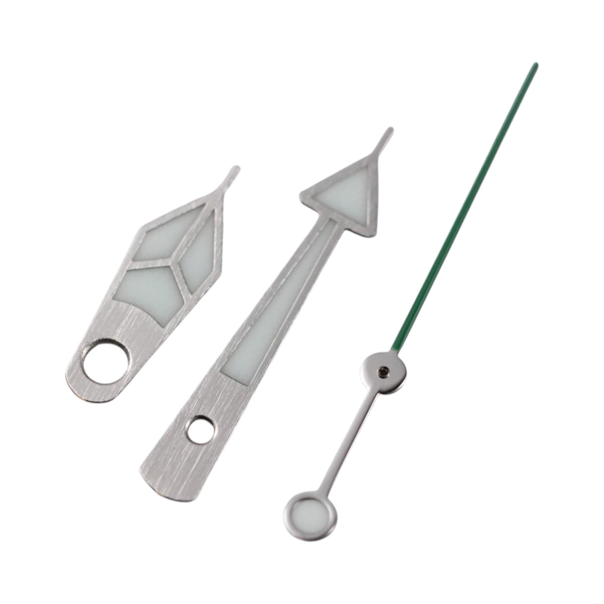 GS Diver: Brushed Silver w/ Green Long Tip